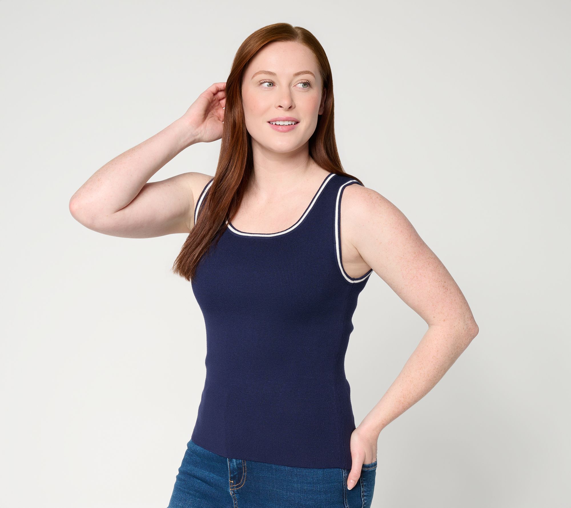 RM Studio x Rebecca Minkoff Compact Knit Luxe Tank with Trim