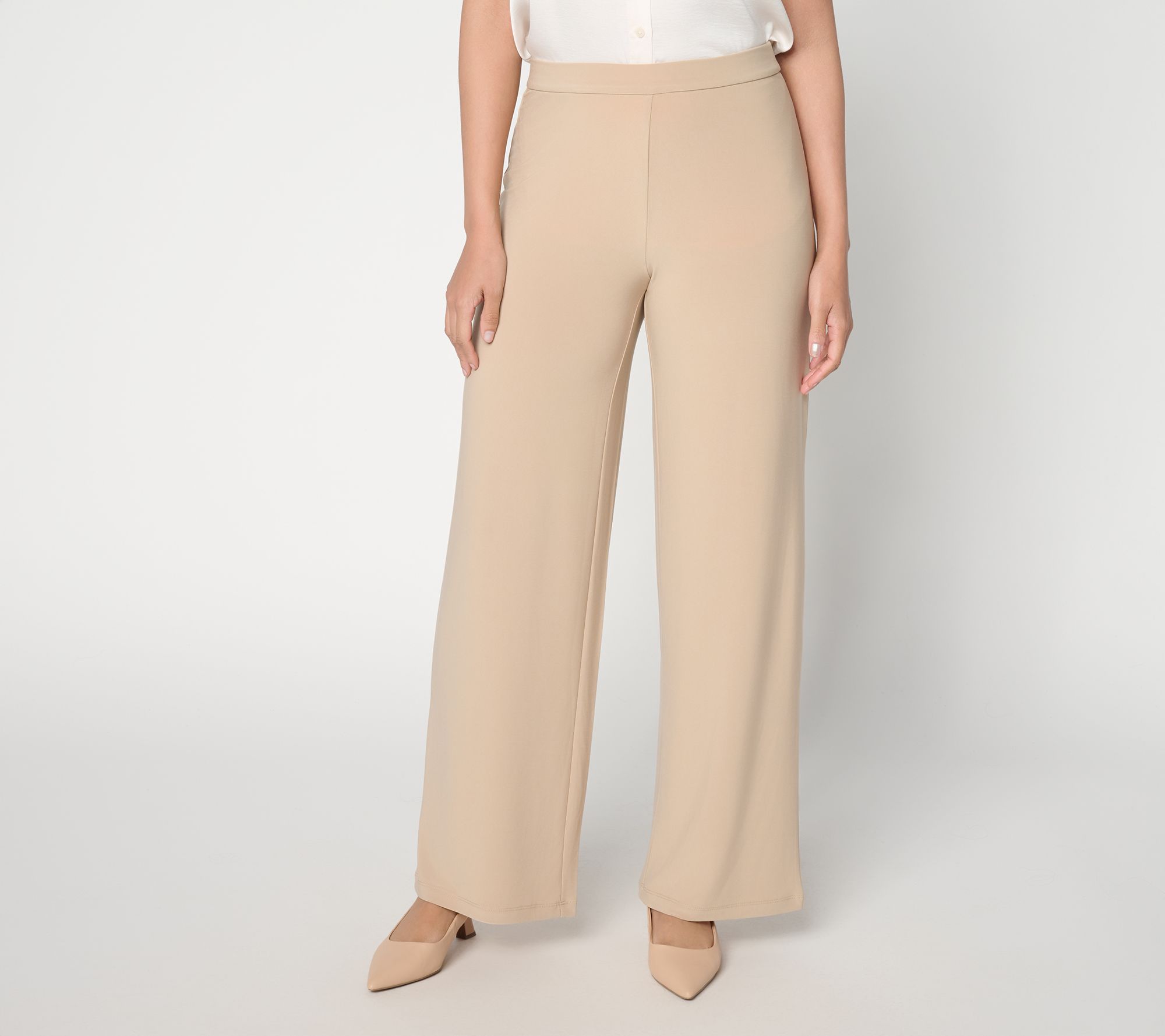 Dennis Basso Regular Italia Knit Wide Leg Pant
