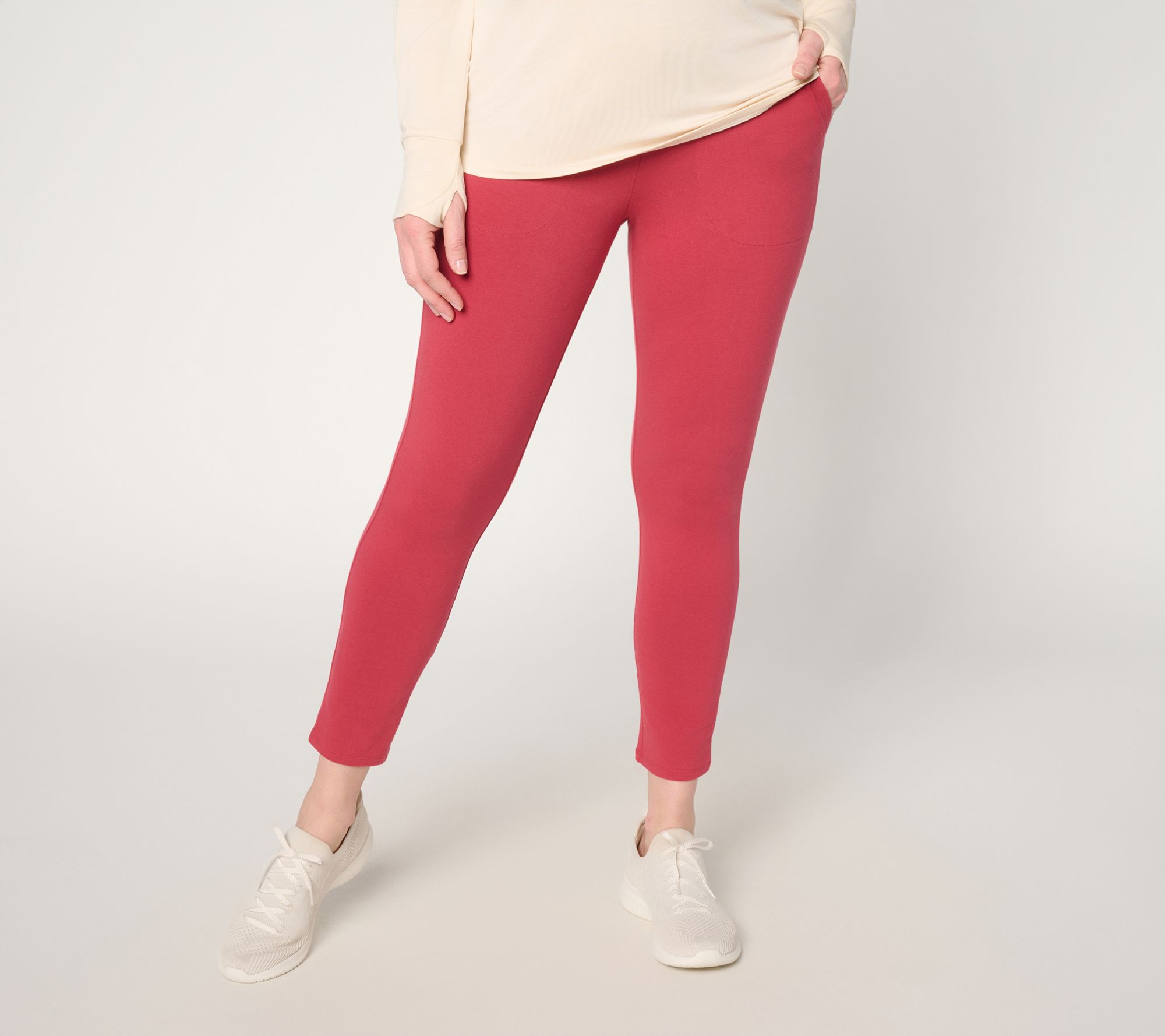 Denim & Co. Active Duo Stretch Slim Leg Crop Pants