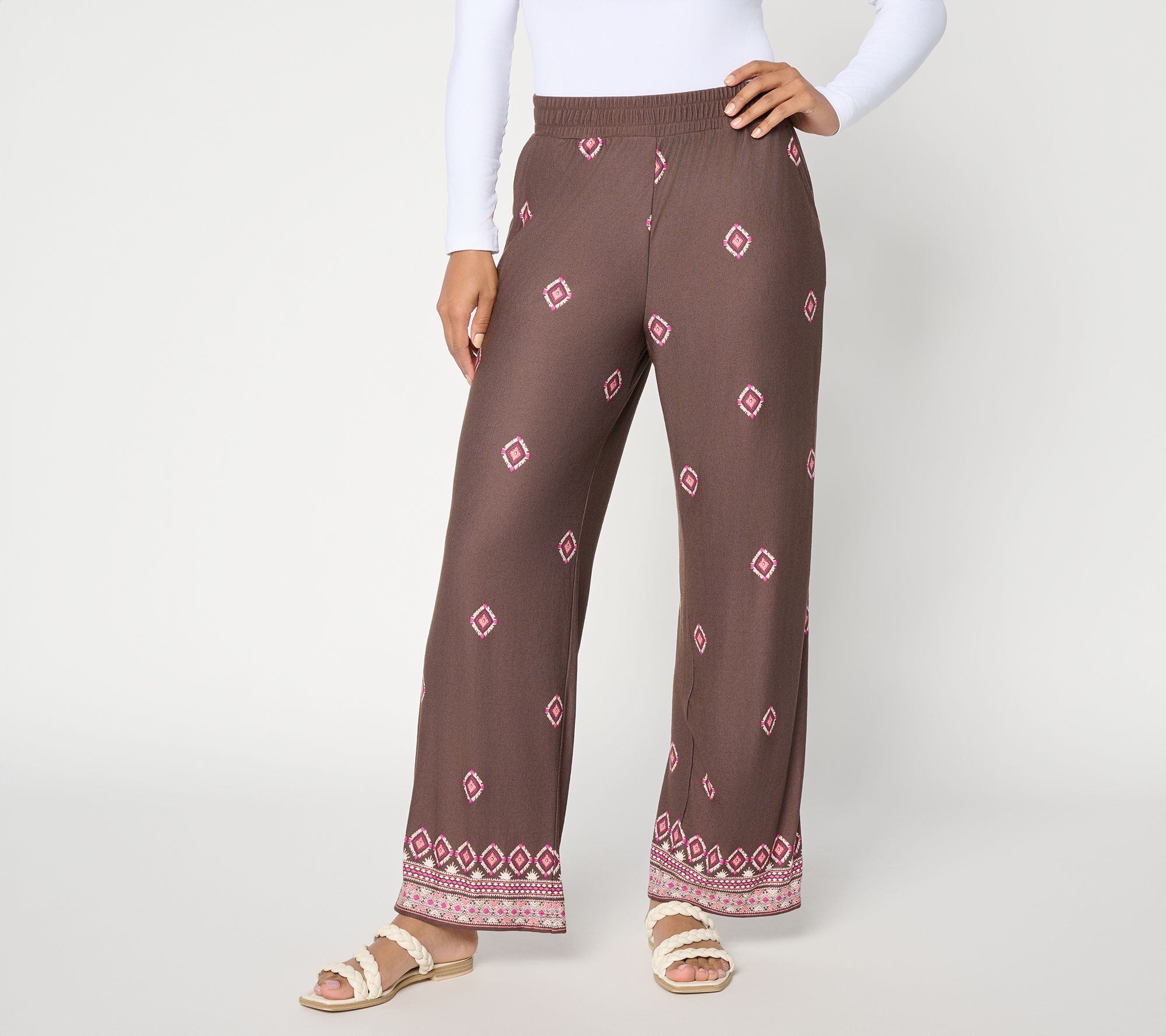 Belle Boho by Kim Gravel Regular Free Spirit Border Ankle Pant