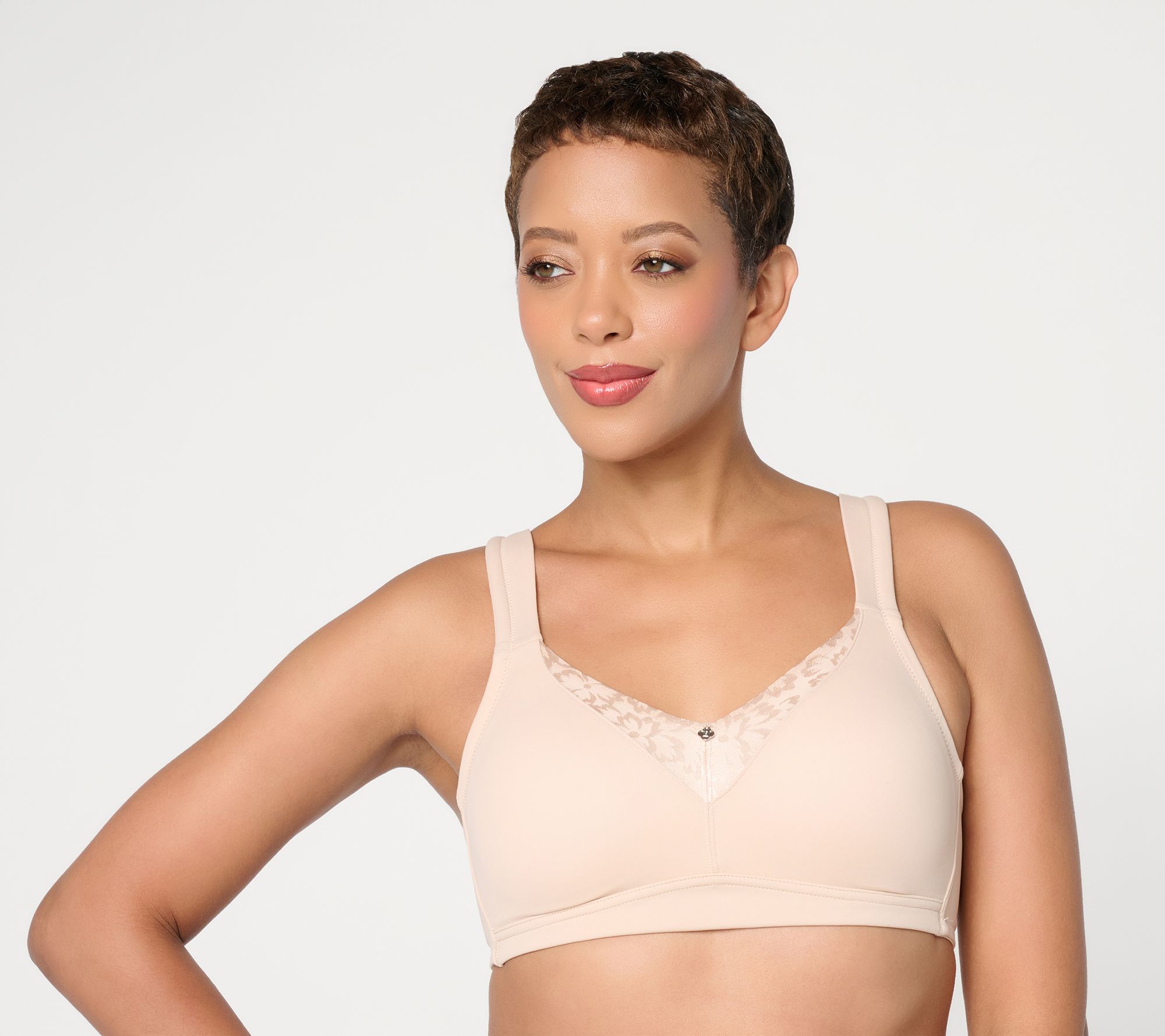 Breezies Radiant Lace Unlined Wirefree Support Bra