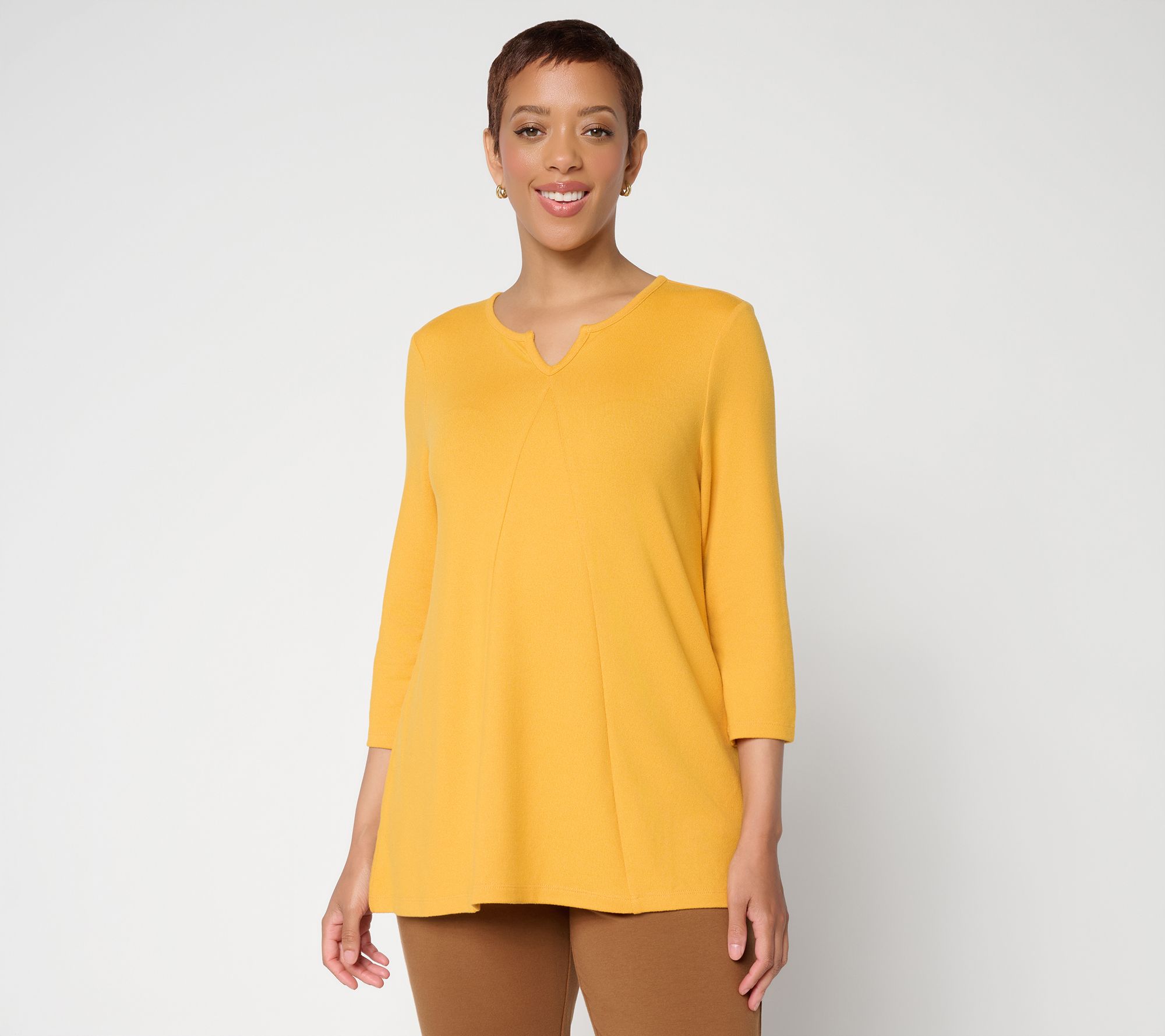 Denim & Co. Essentials Regular Heavenly Jersey Tunic
