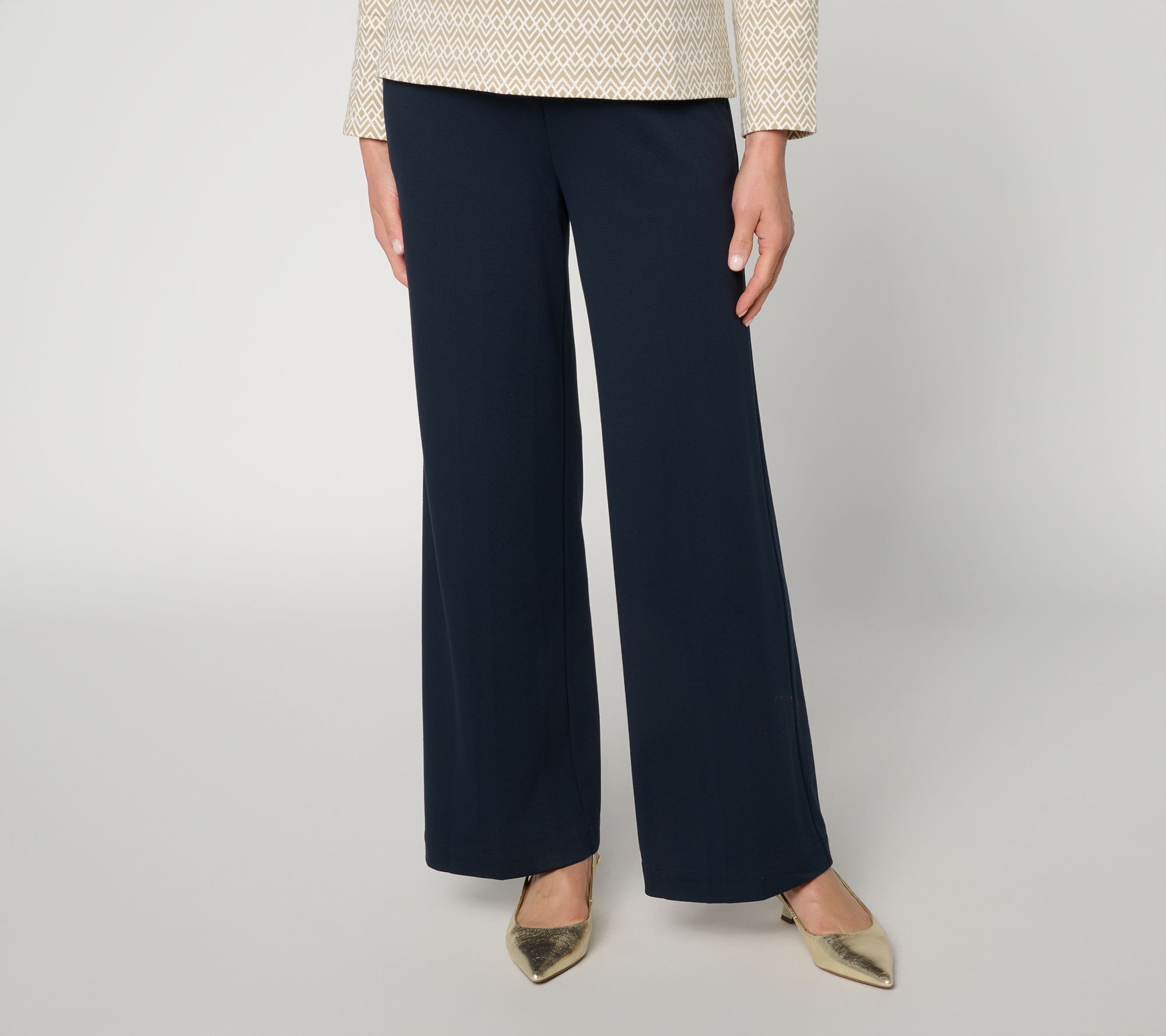 Carla Rockmore Collection Petite Straight Leg Ponte Pants