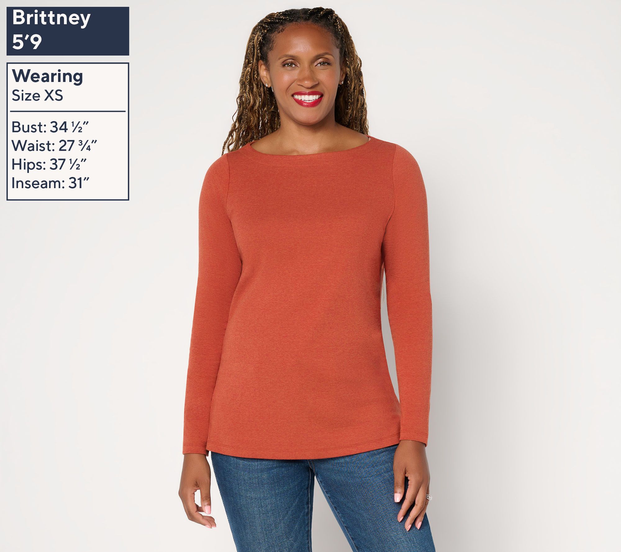 Belle by Kim Gravel TripleLuxe Micro Rib Heathered Top | QVC