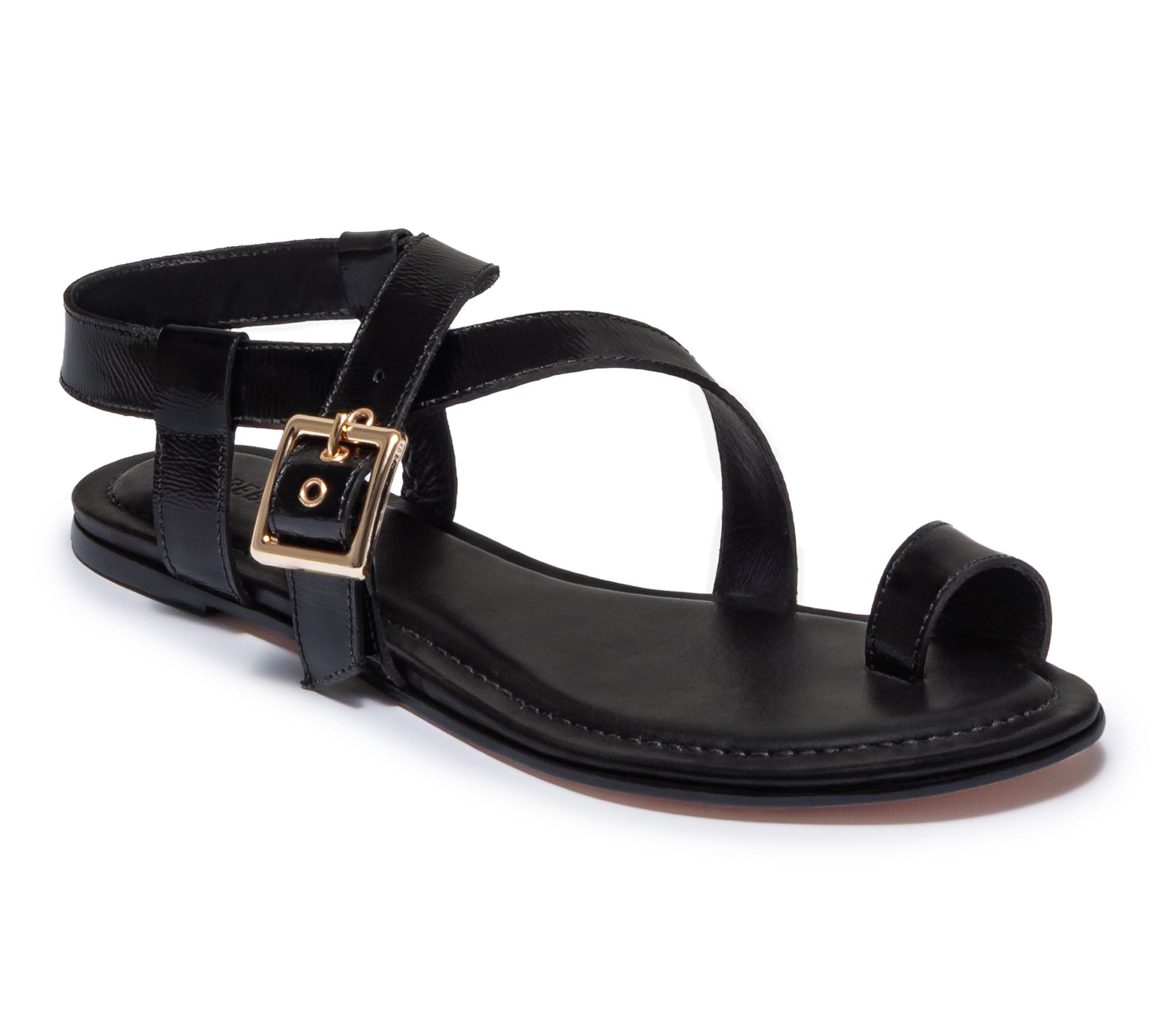 Bernardo Toe Ring Leather Sandal - Hartshorn