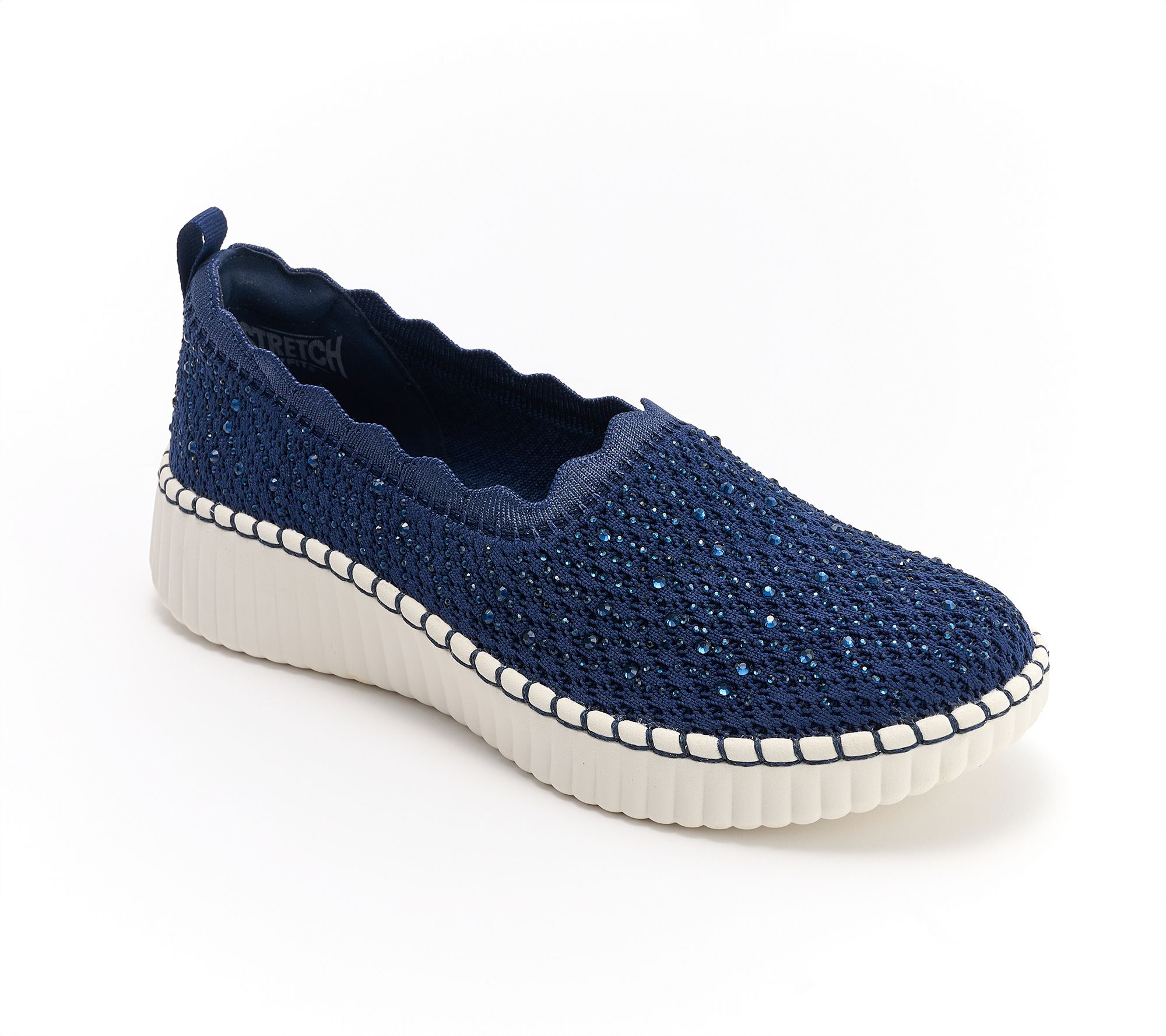 "As Is" Skechers Wilshire Blvd Vegan Sparkle Knit Slip Ons