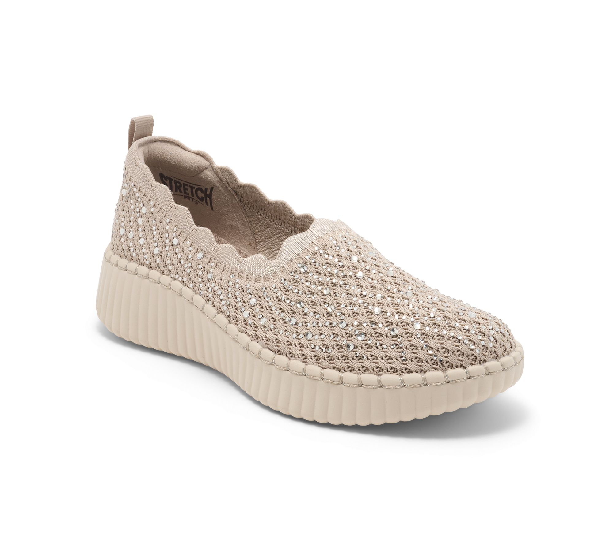 "As Is" Skechers Wilshire Blvd Vegan Sparkle Knit Slip Ons