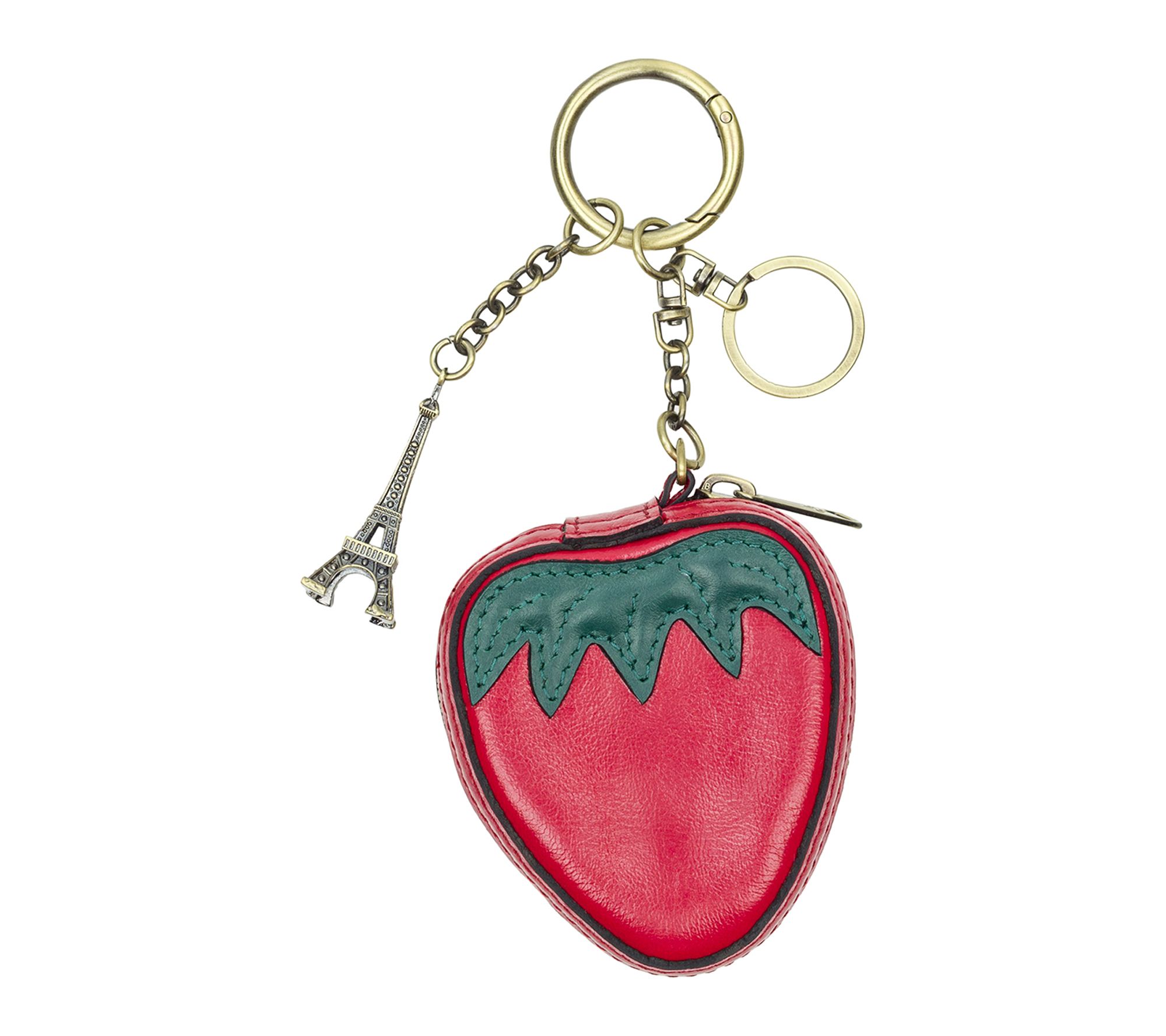Patricia Nash Strawberry Zip Around Pouch - Vintage Distressed