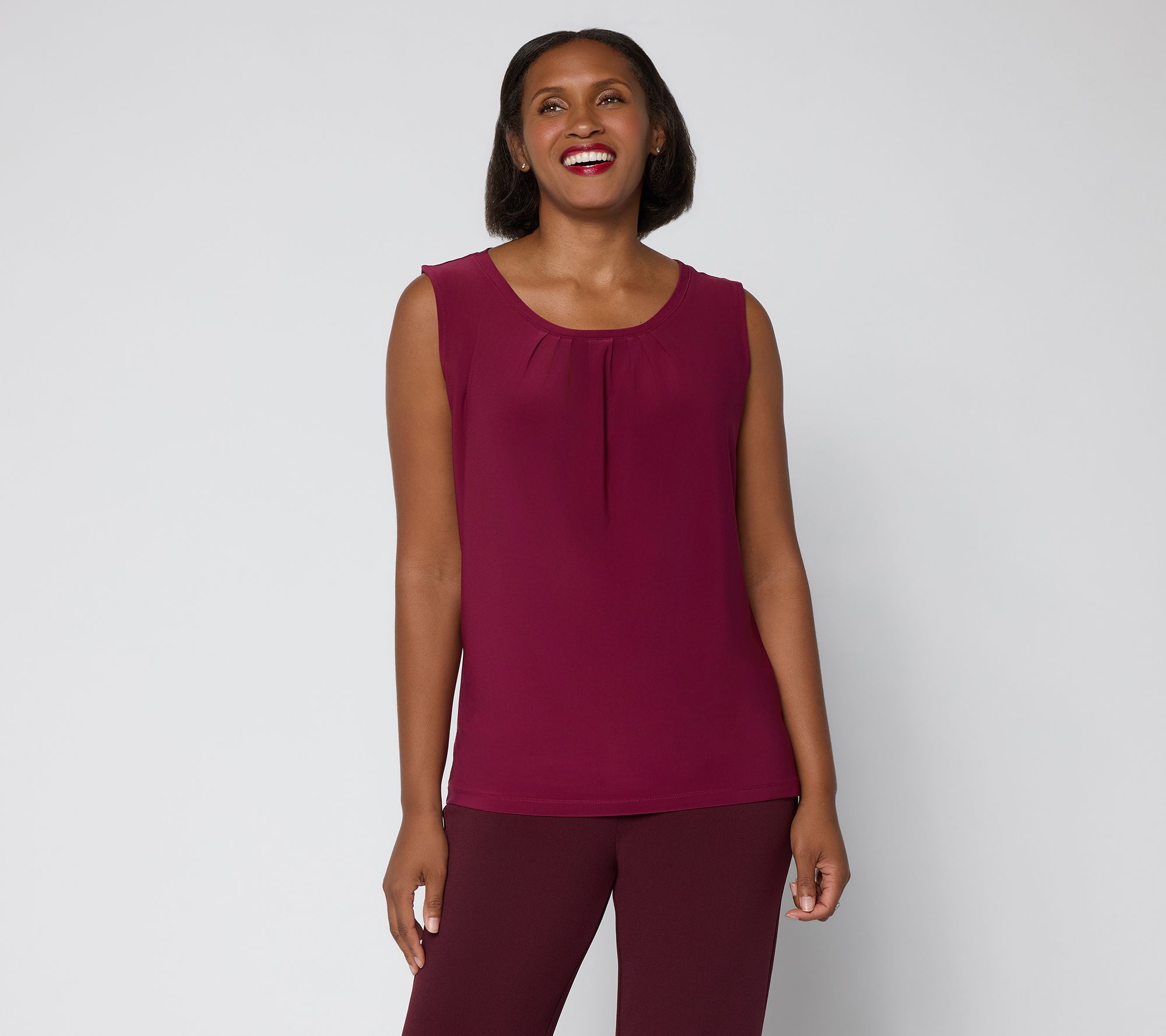 Dennis Basso Classics Italia Knit Scoop Neck Tank