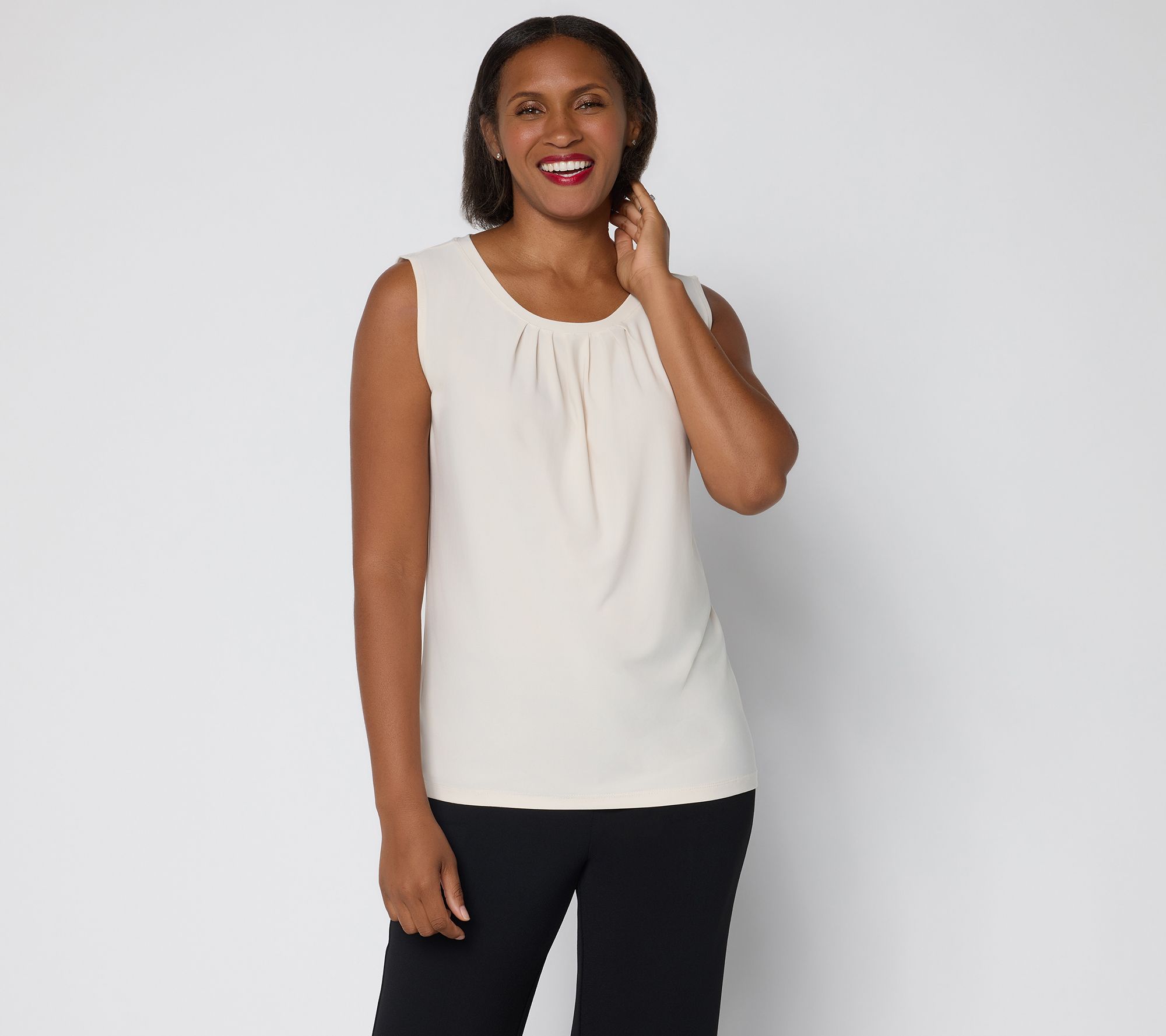 Dennis Basso Classics Italia Knit Scoop Neck Tank