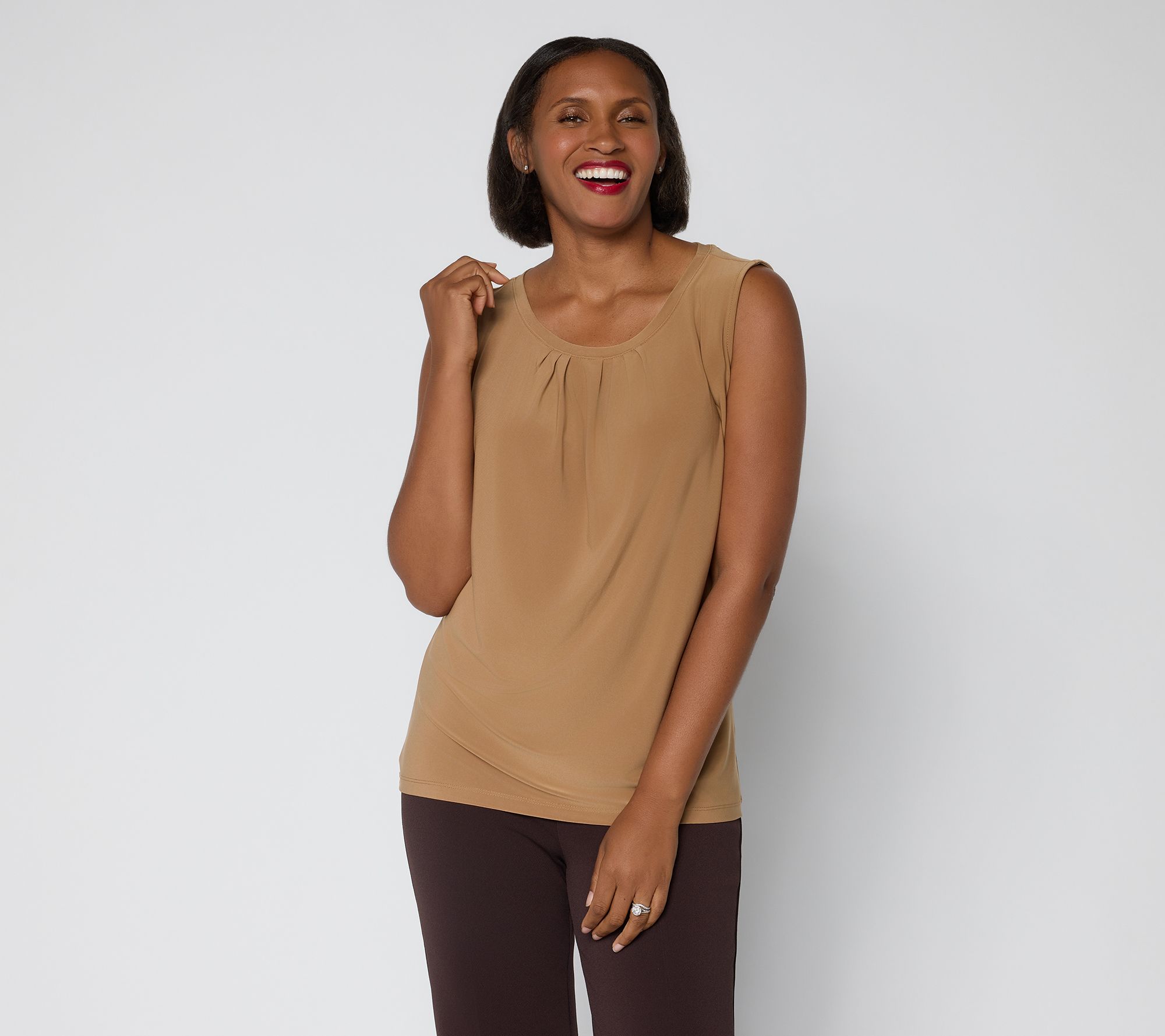 Dennis Basso Classics Italia Knit Scoop Neck Tank
