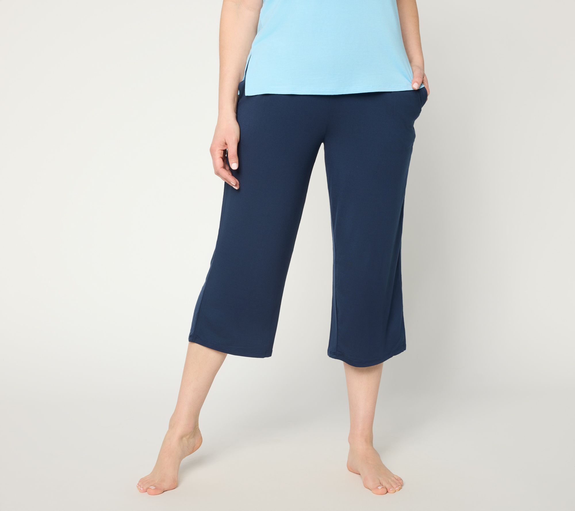 "As Is" Cuddl Duds Soft Stretch Cropped Pant