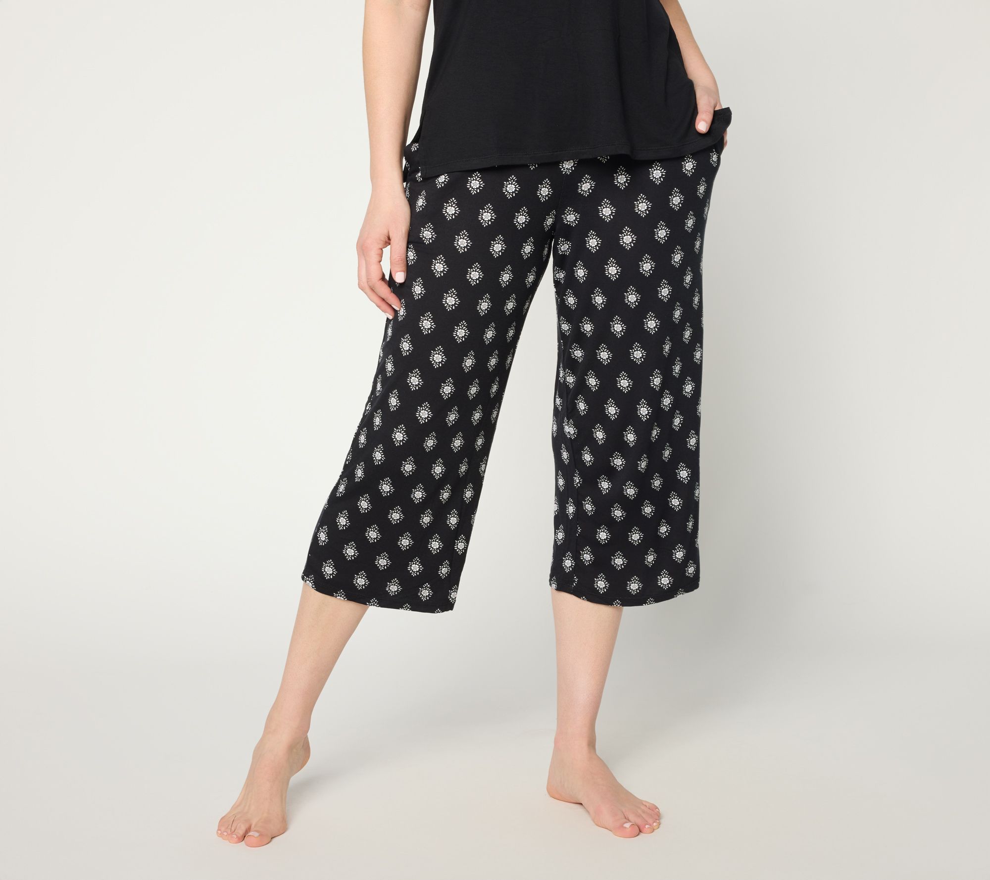 "As Is" Cuddl Duds Soft Stretch Cropped Pant
