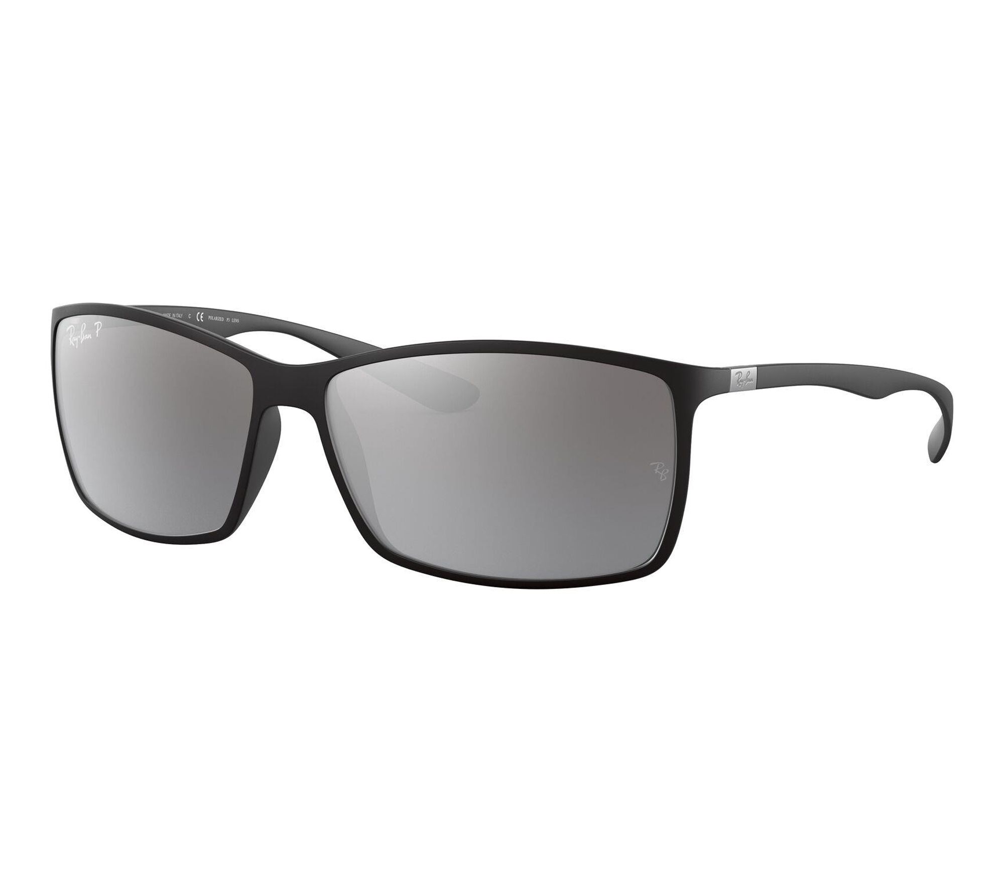 Ray-Ban Polarized RB4179 Sunglasses-Matte Black/Silver-62mm