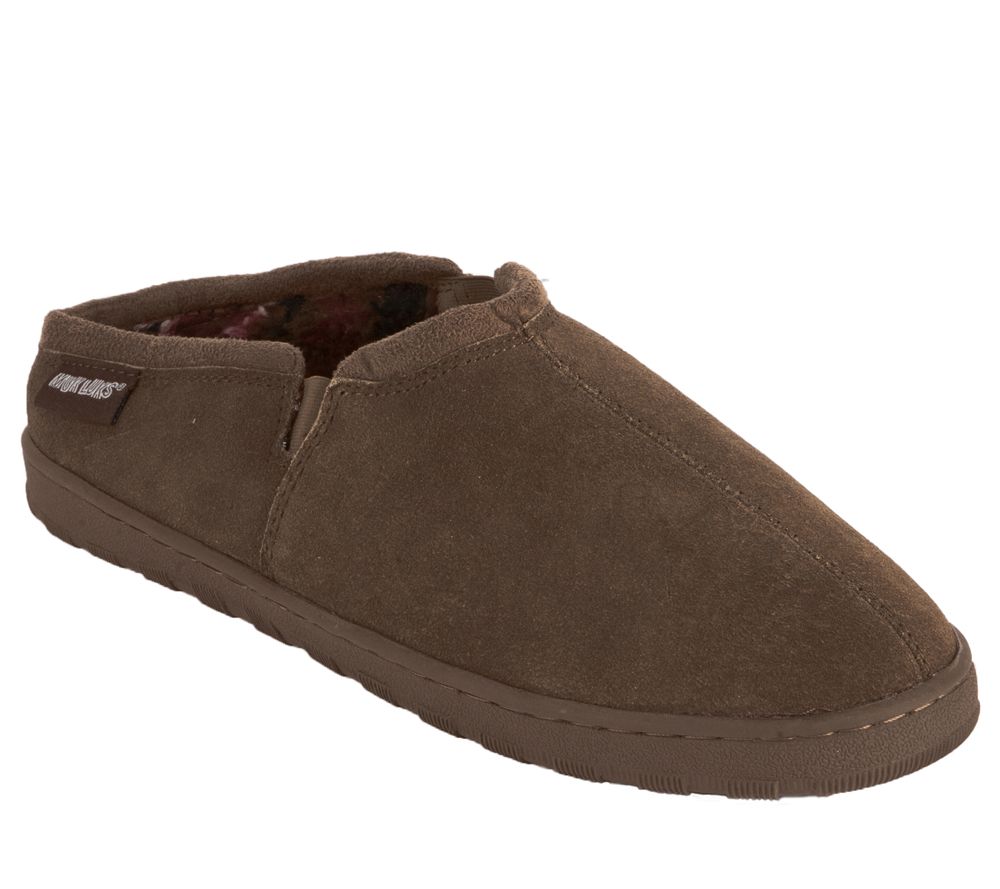 MUK LUKS Men's Printed Berber Suede Clogs