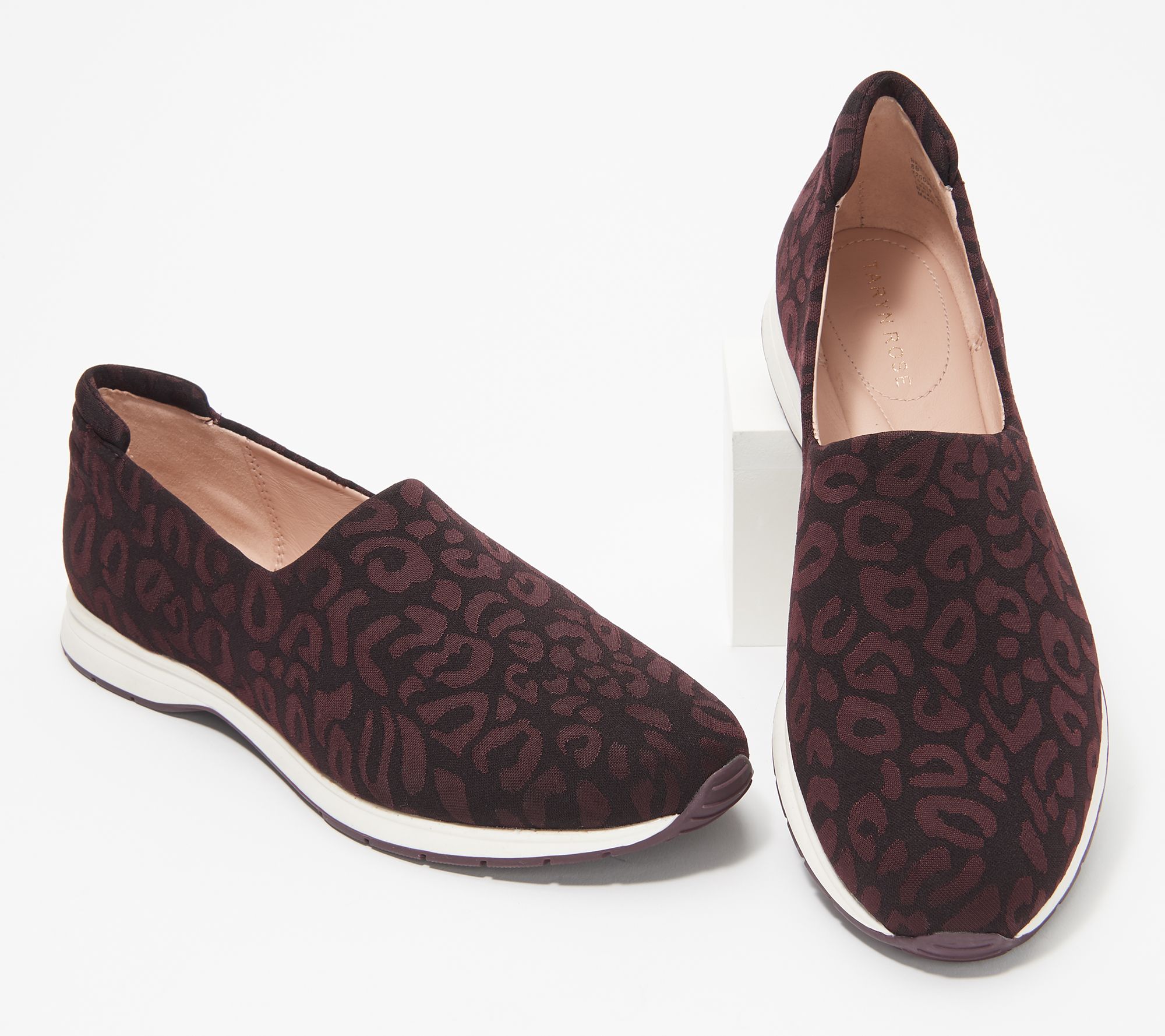 Taryn Rose Leopard Print Slip On Shoes 