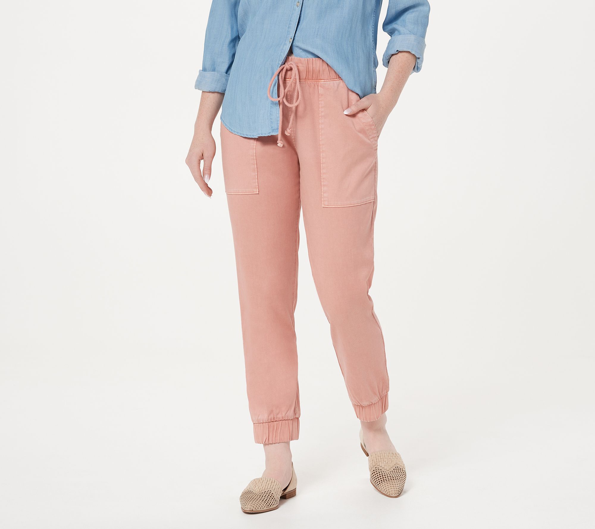 Side Stitch Linen Jogger Pants 