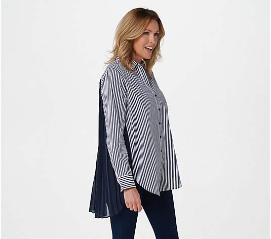 Laurie Felt Classic Blouse with Pleated Back