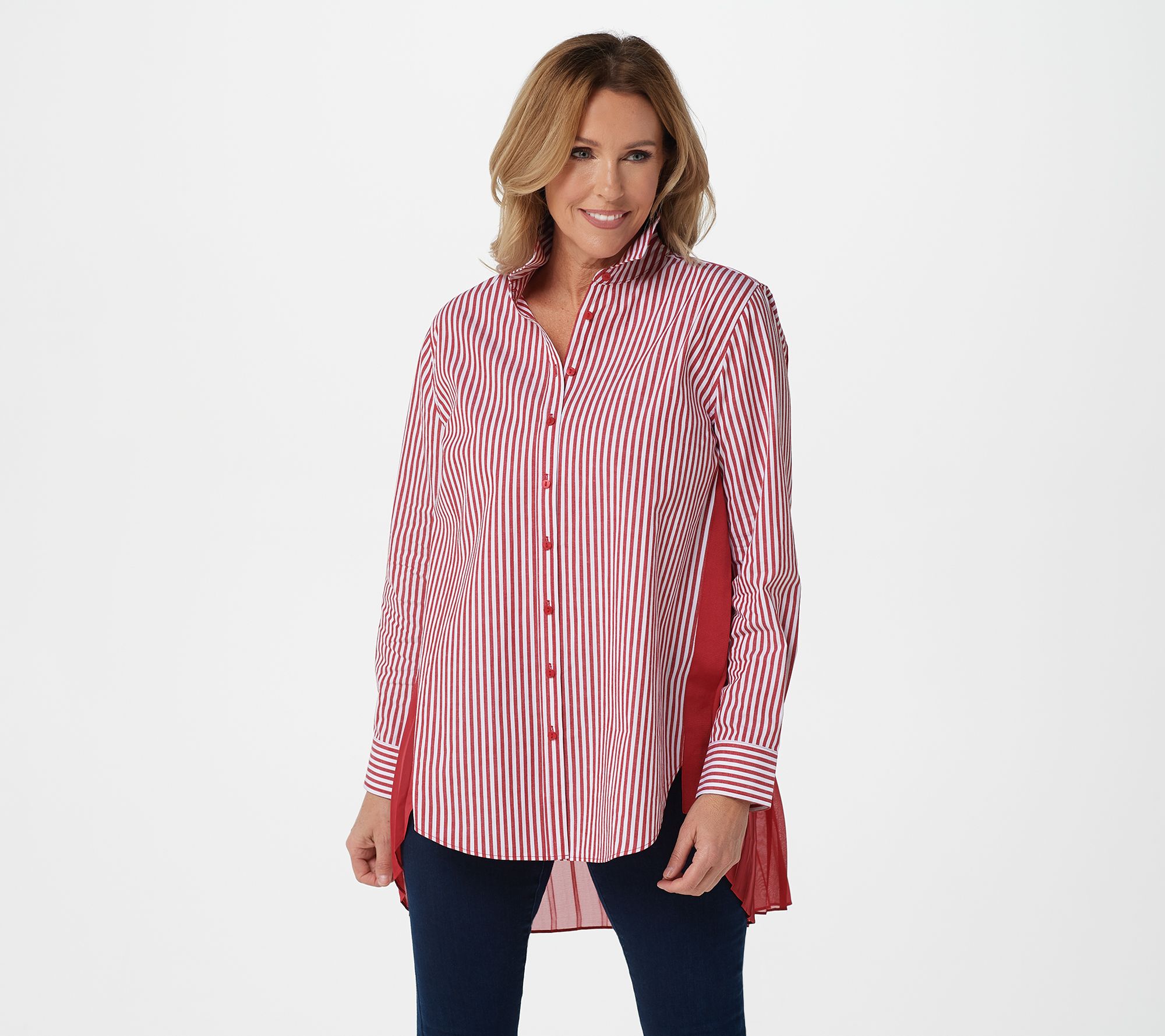 Laurie Felt Classic Blouse with Pleated Back - QVC.com