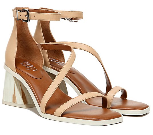 Franco Sarto Strappy Leather Heeled Sandals - Sunei