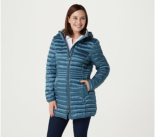 Nuage Solid Quilted Packable Puffer Jacket with Removable Hood