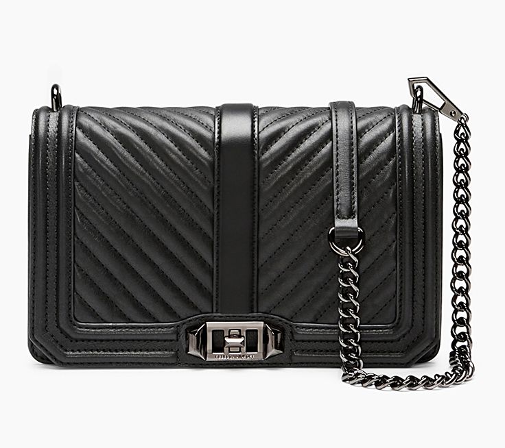 rebecca minkoff chevron quilted small love crossbody black