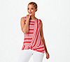 Truth + Style Printed Matte Jersey Side Twist Sleeveless Top