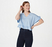  Bishop + Young Ruffled Sleeve Knit Tee - A395033