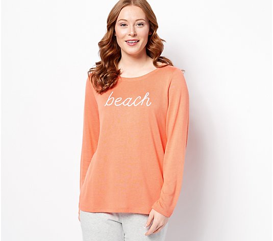 Belle Beach by Kim Gravel Breezy Knit Embroidered Long Sleeve Top