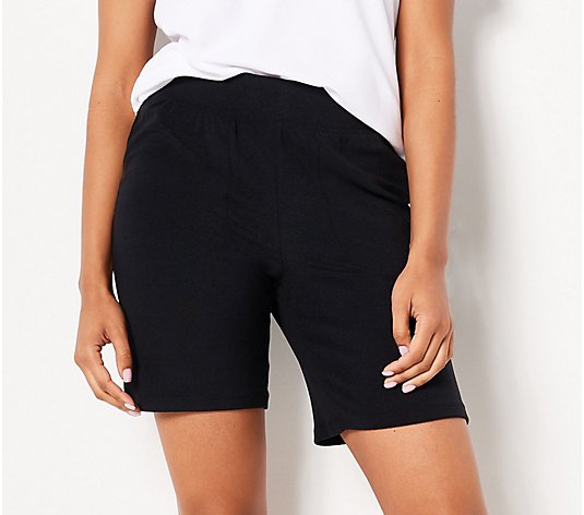 Denim & Co. Active Petite Knit Terry Pull On Shorts