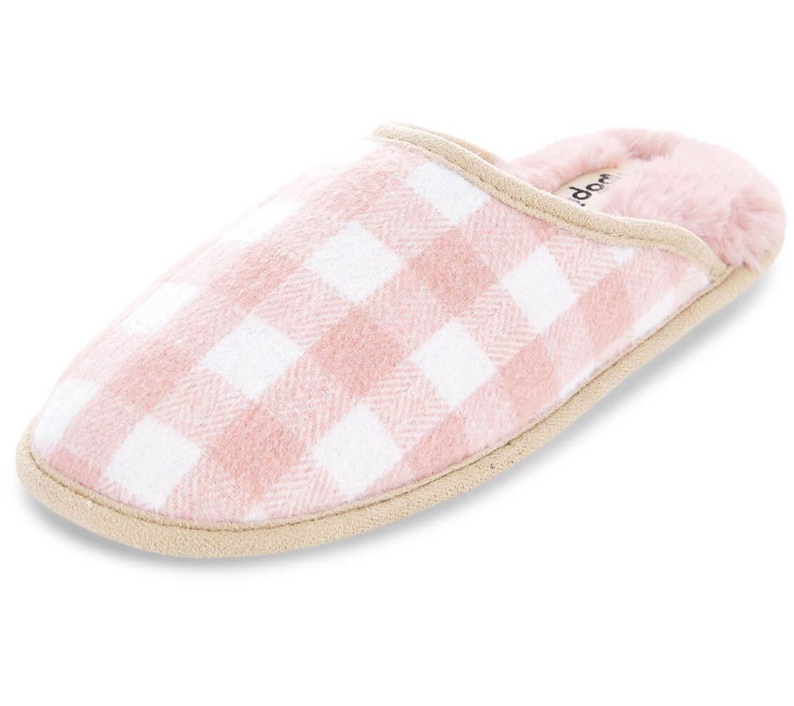 Floopi Women's Kelly Plaid Scuff Slippers