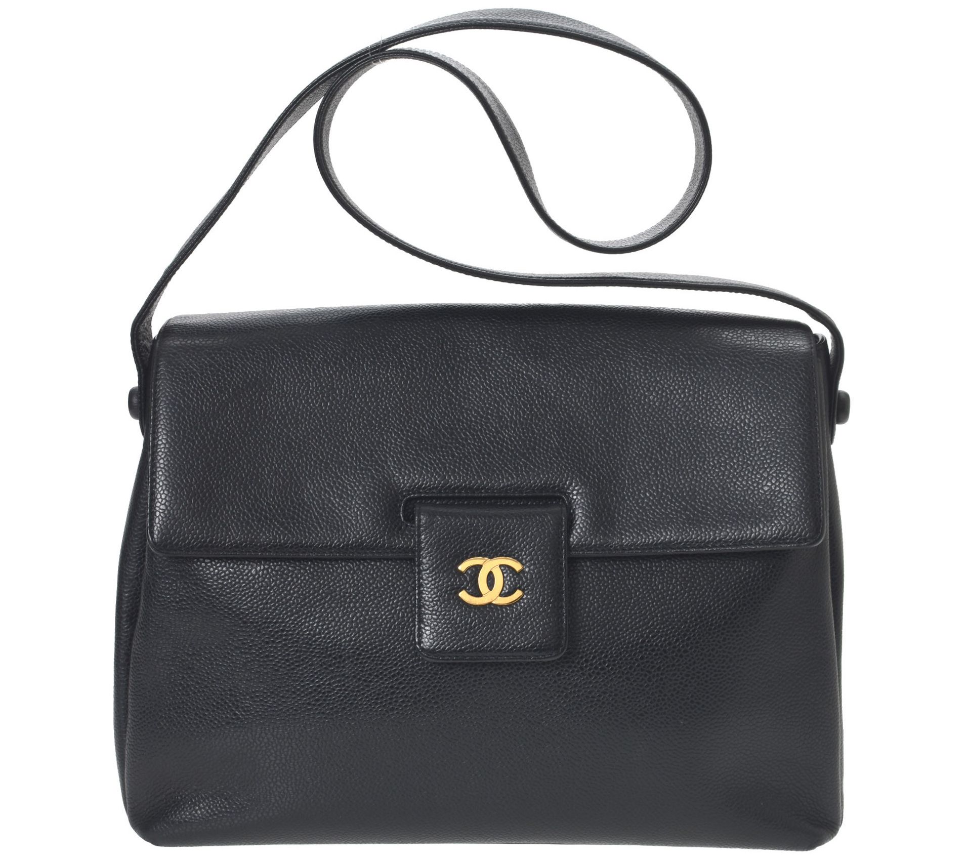 Pre-Owned Chanel CC Caviar Shoulder Bag 
