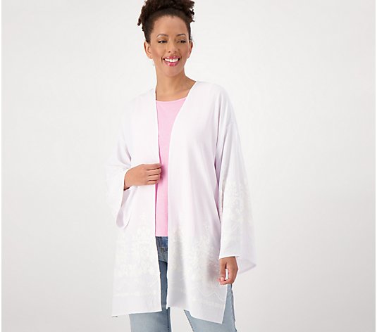 Attitudes by Renee Embroidered Long Sleeve Cardigan