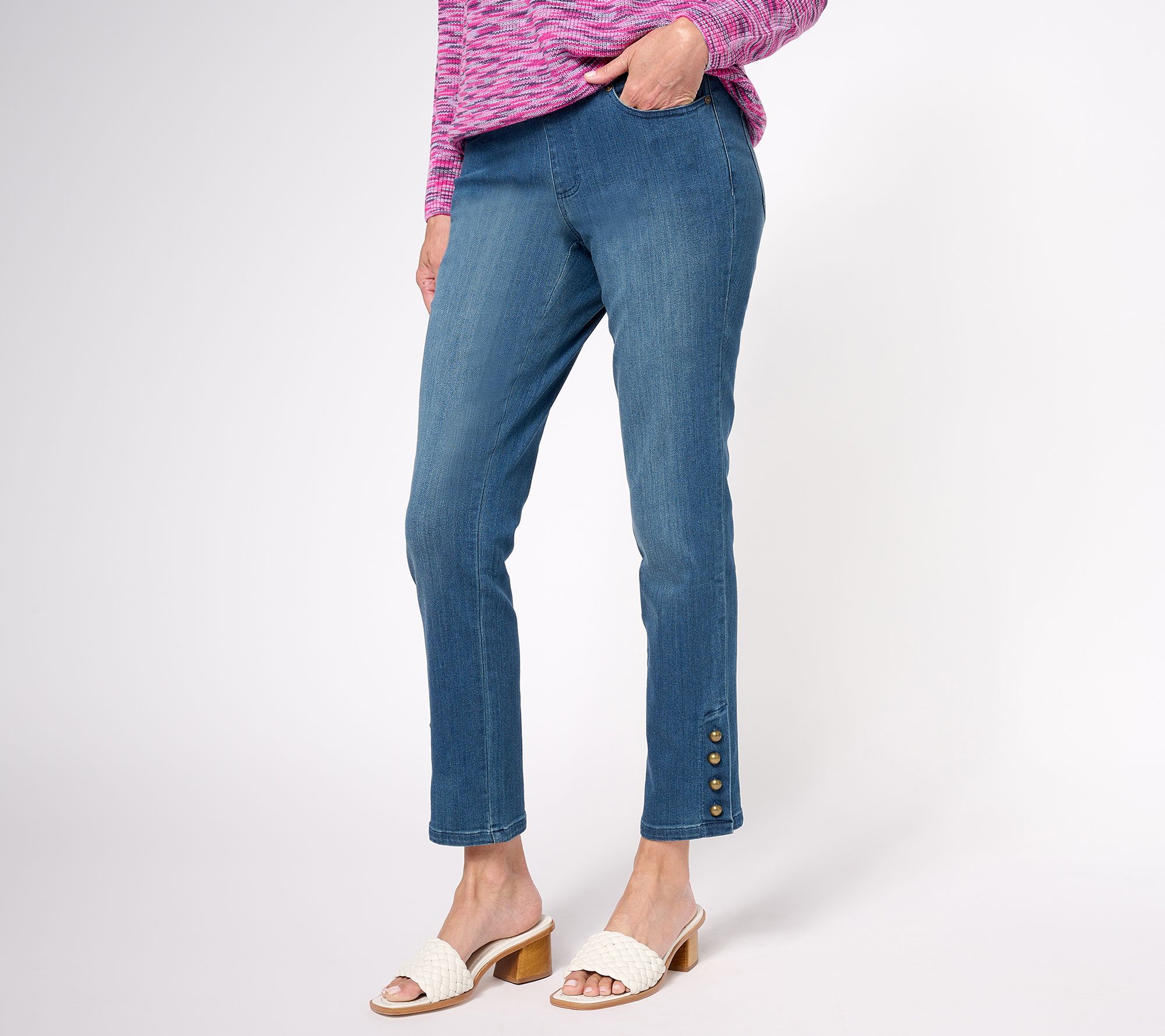 Belle by KIm Gravel Pet Primabelle Button Hem Ankle Jean