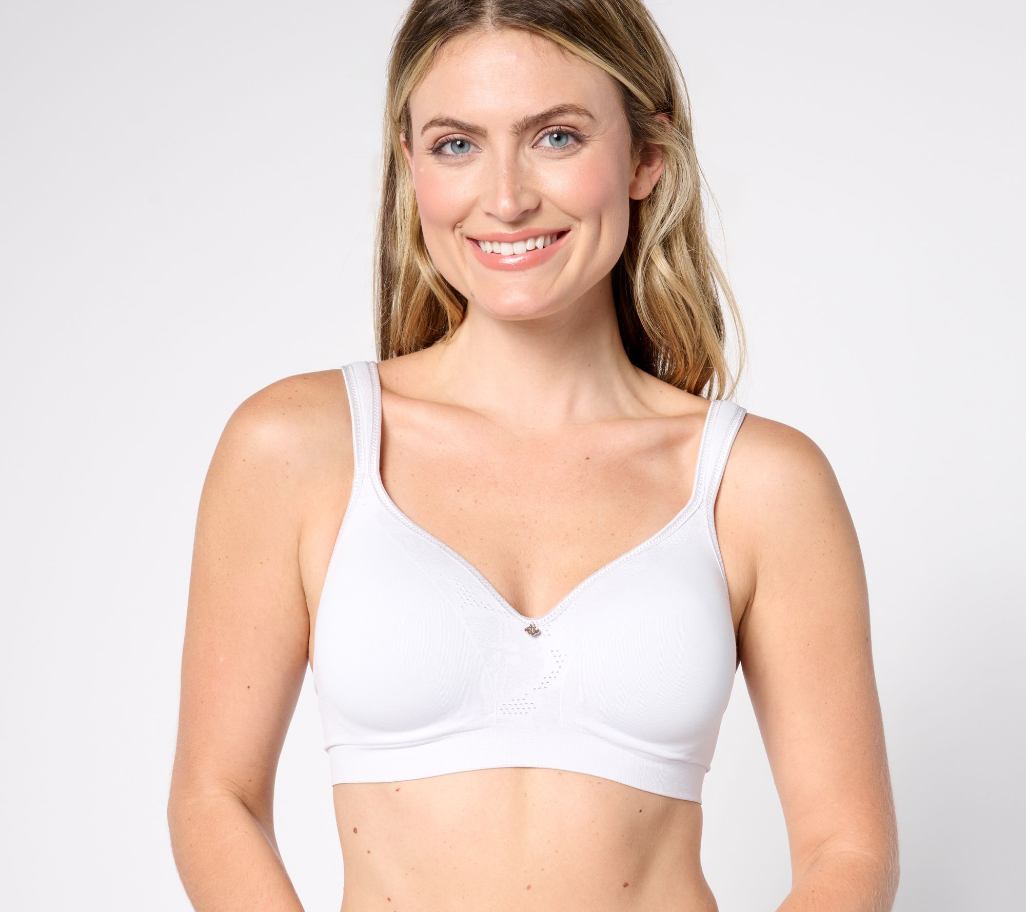 Breezies Seamless Lace Comfort Wirefree T-Shirt Bra
