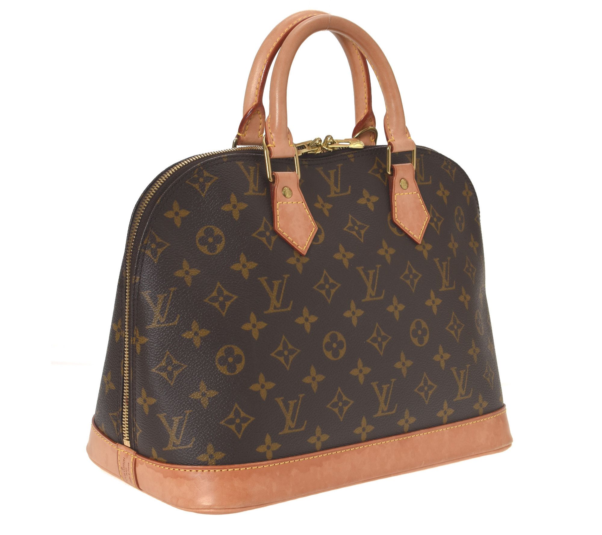 Louis Vuitton Alma Brown Gold Plated Handbag (Pre-Owned)