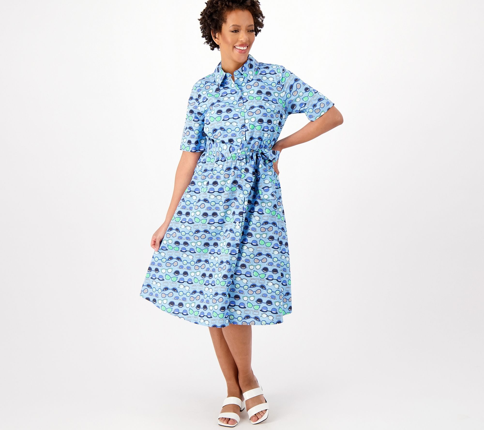  "As Is" Studio Park x Jane Treacy Petite Classic Shirtdress
