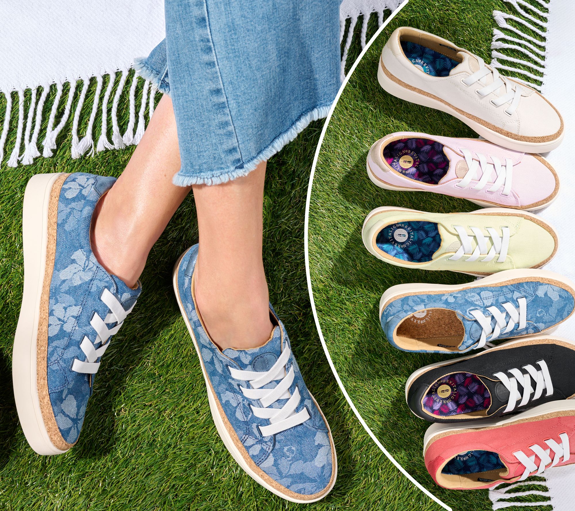 Revitalign Hermosa Orthotic Gore-Lace Slip-On Sneakers