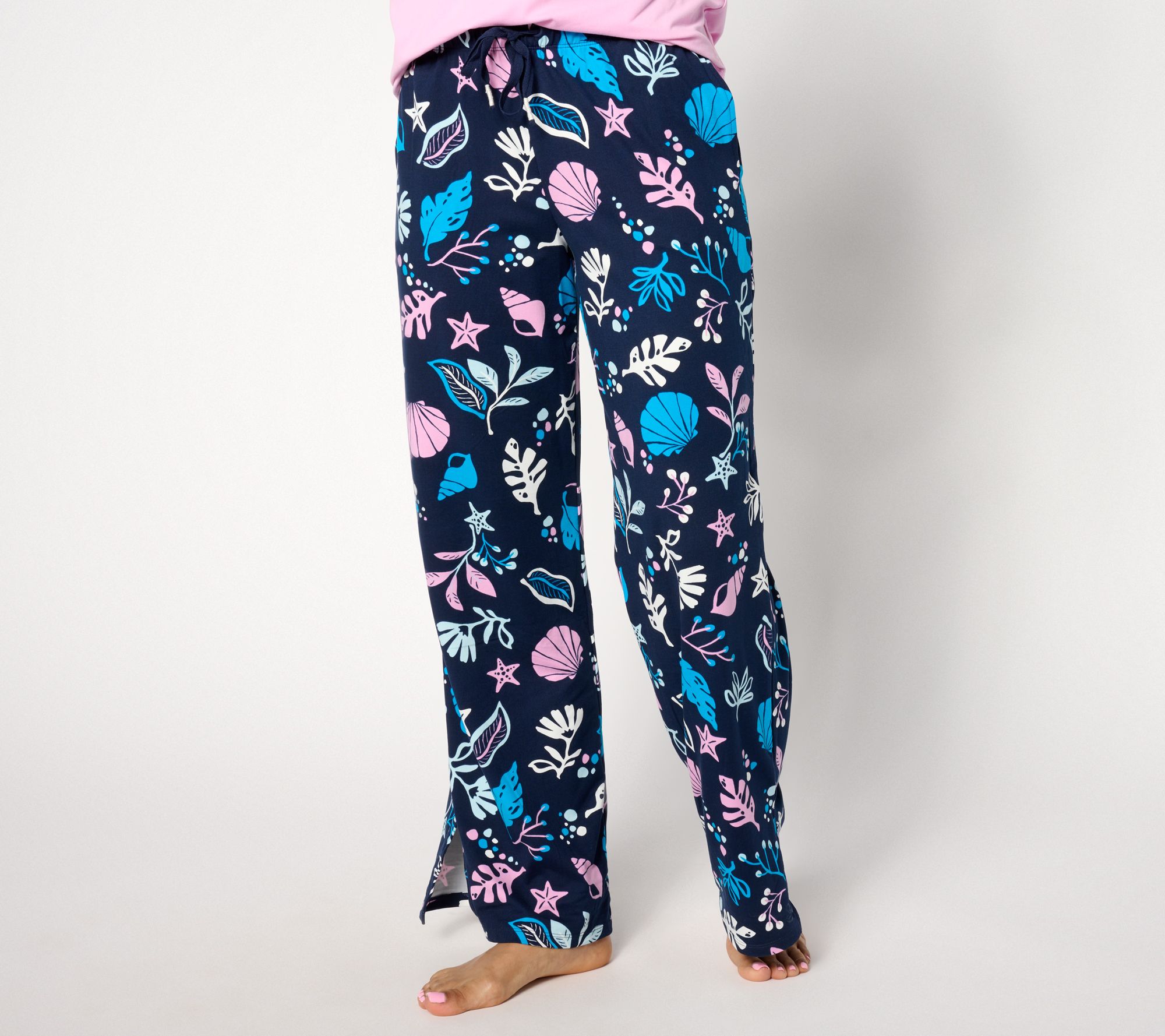 Cuddl Duds Flexwear with Eyelet Cropped Pant
