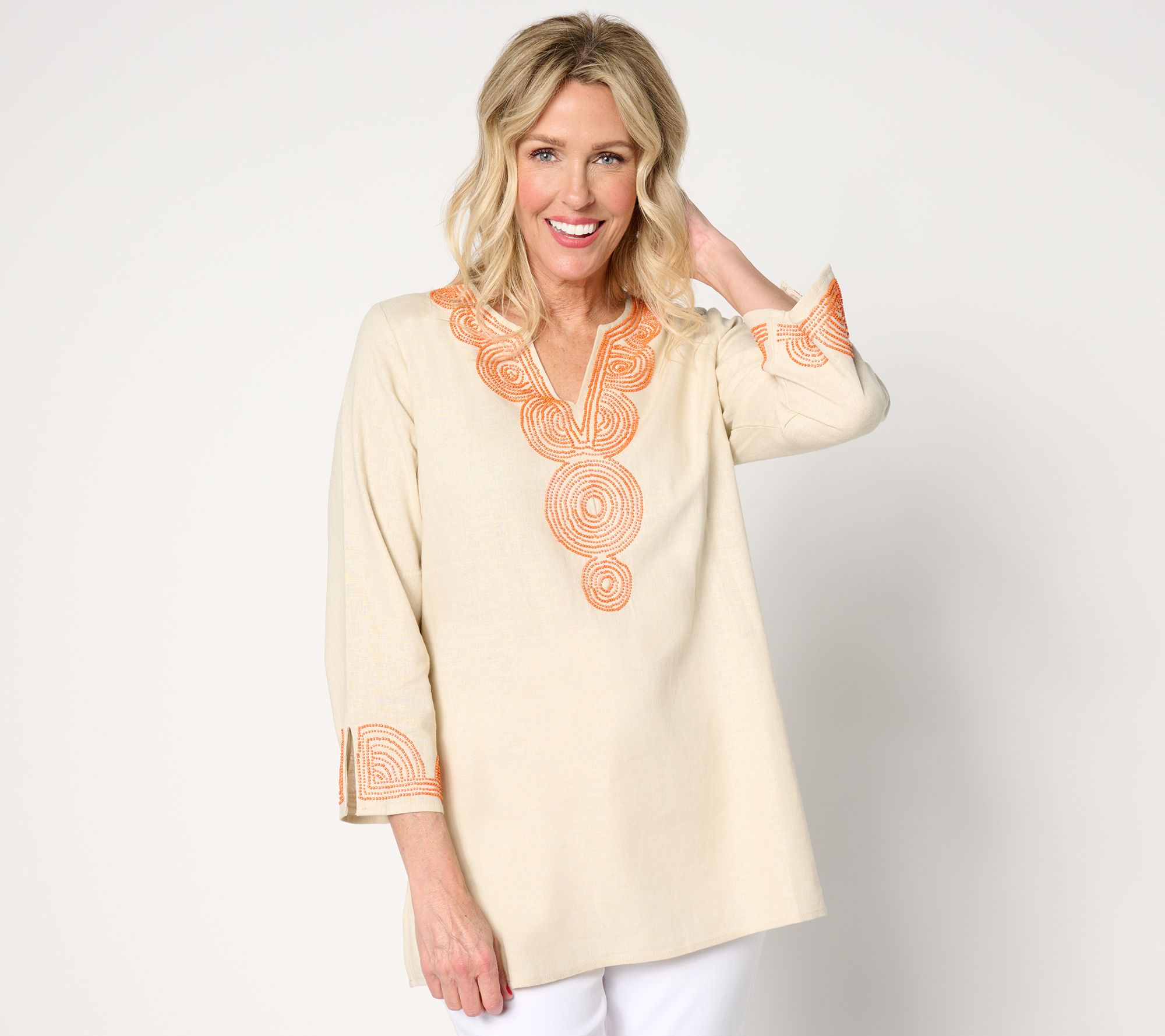 Bellisima by Kim Gravel Boutique Beaded Long Tunic