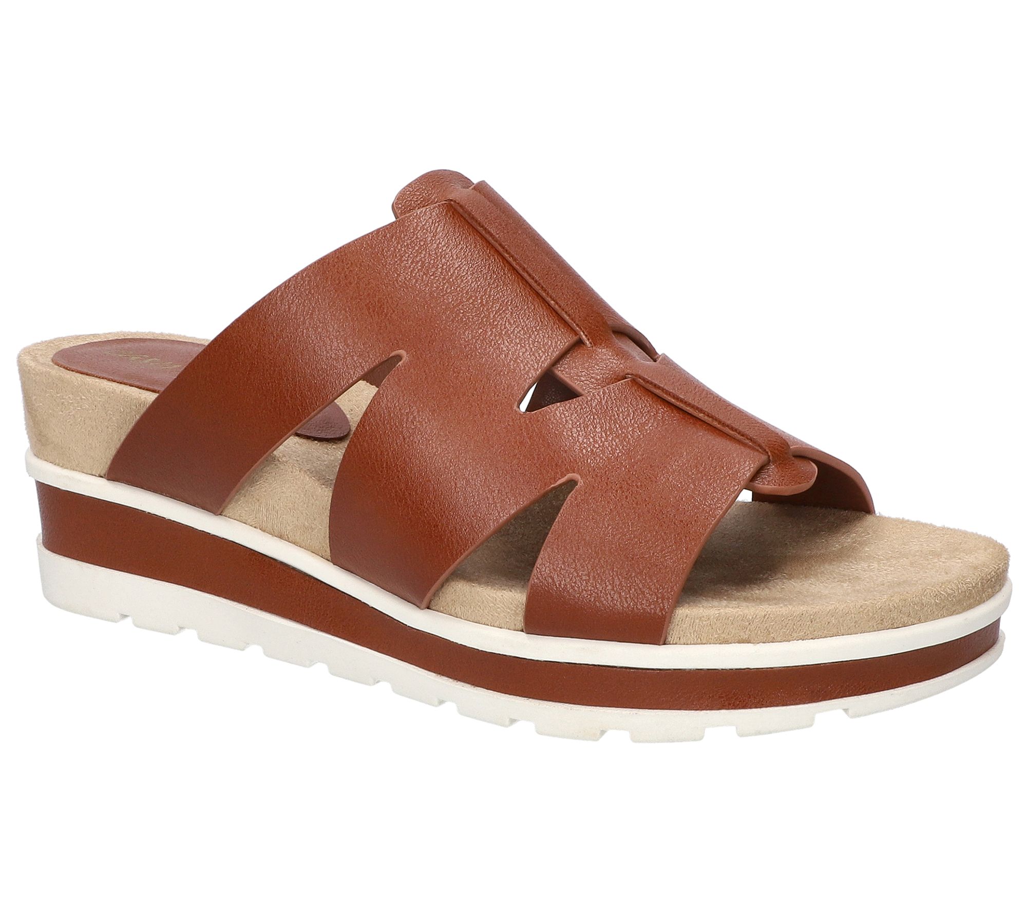 Easy Street Wedge Slip-On Sandals - Mauna - QVC.com