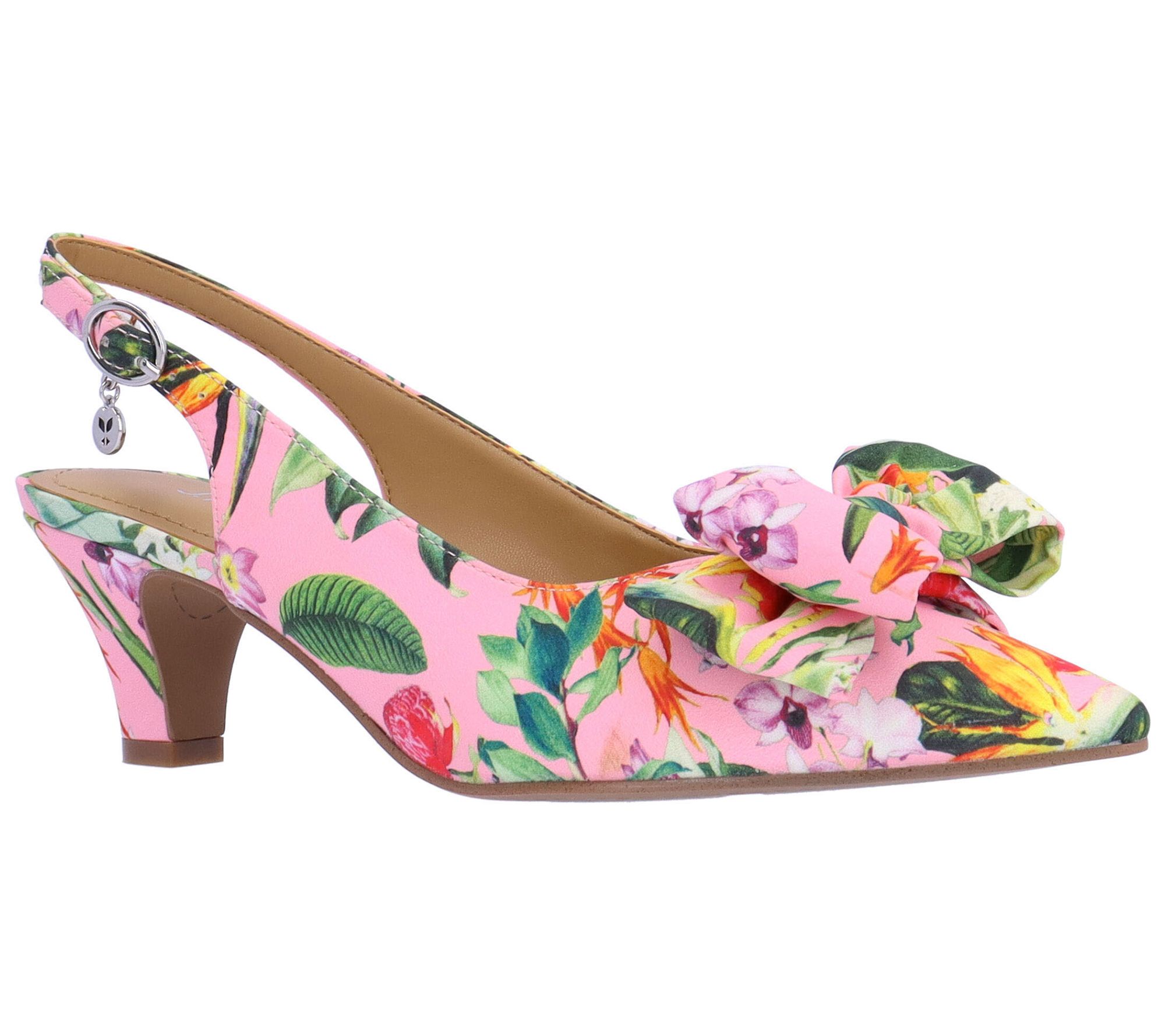 J. Renee' Bow Pump - Weslee Fabric II - QVC.com