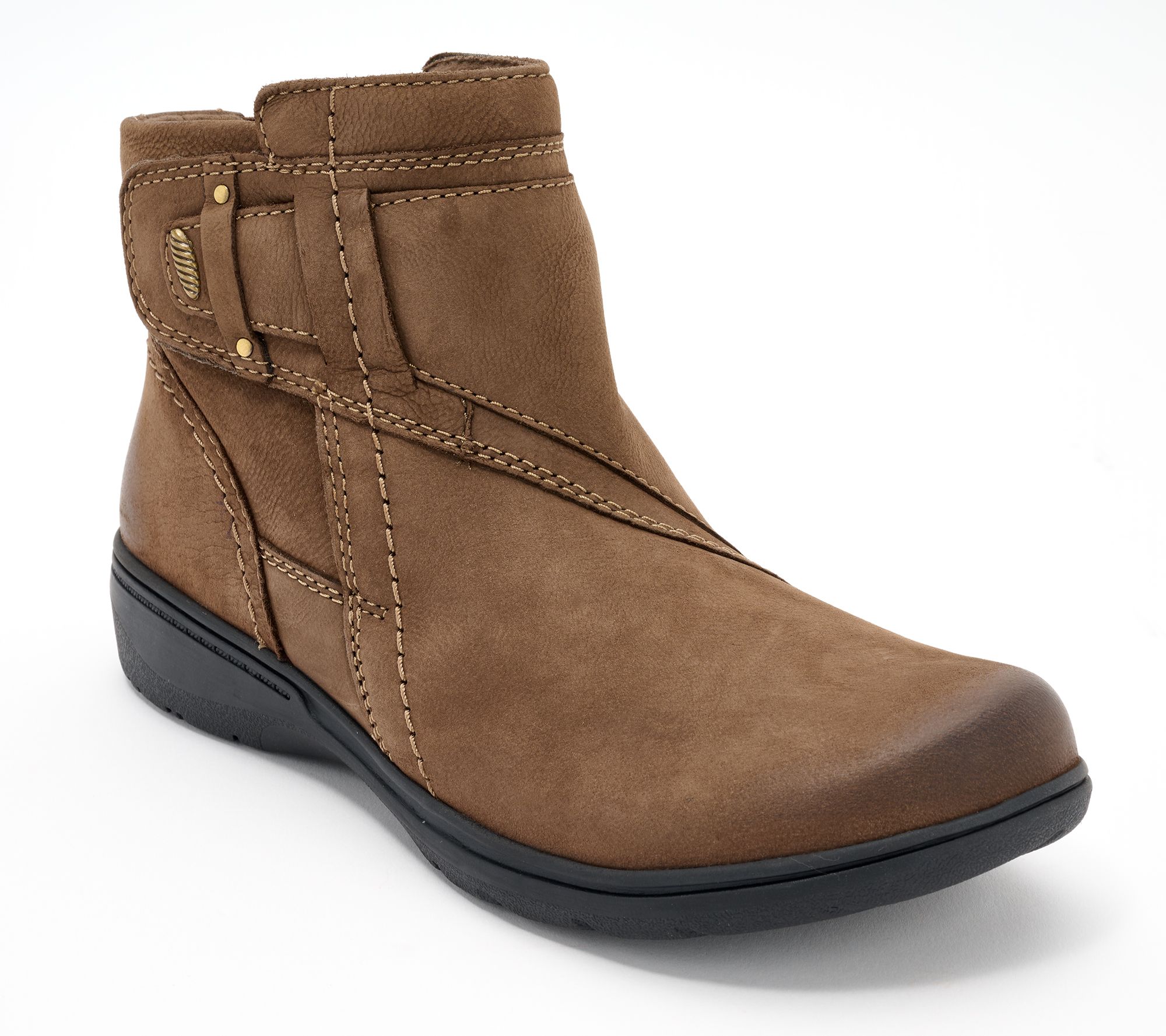 Clarks collection suede ankle boots with bow hotsell