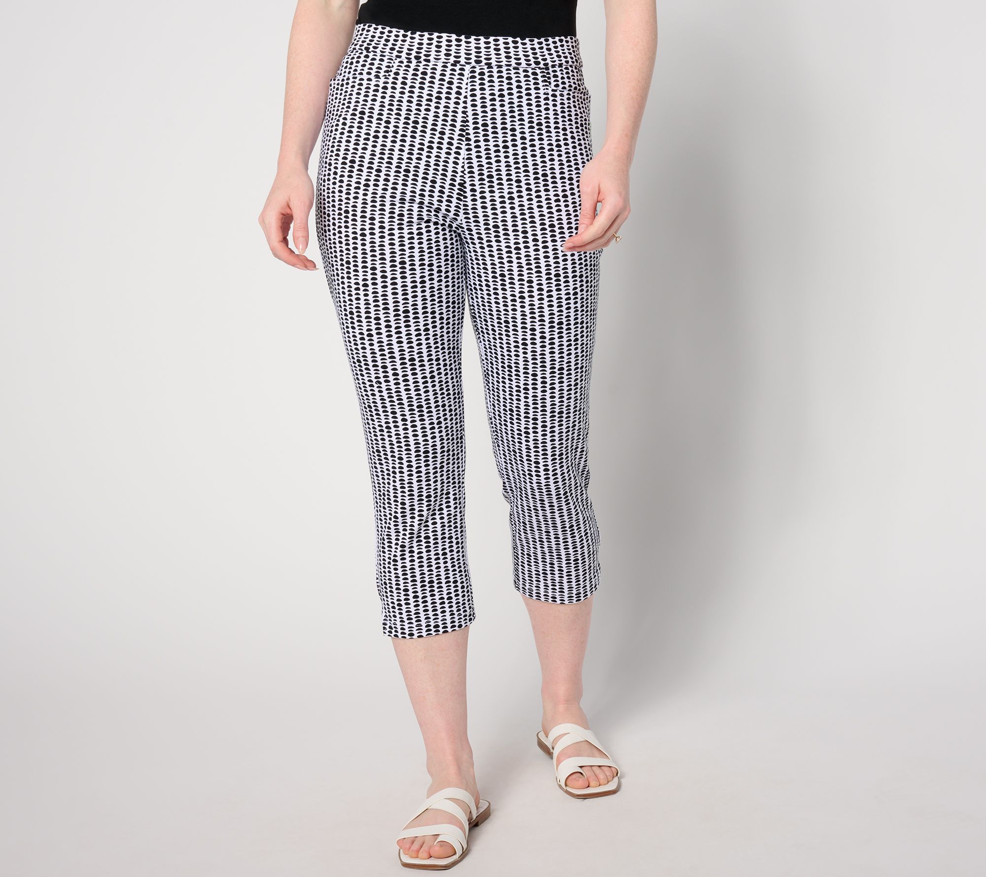 "As Is" Susan Graver Weekend Regular Premium Stretch Ava Slim Leg Capri