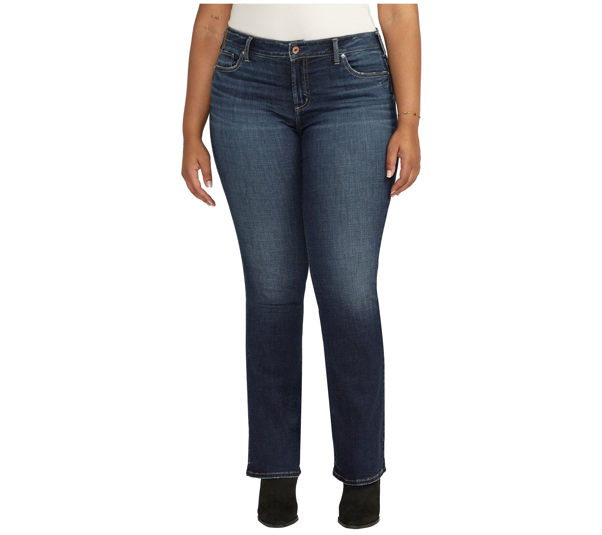 Silver Jeans Co. Plus Elyse Mid-Rise Comfort Slim Boot Jeans