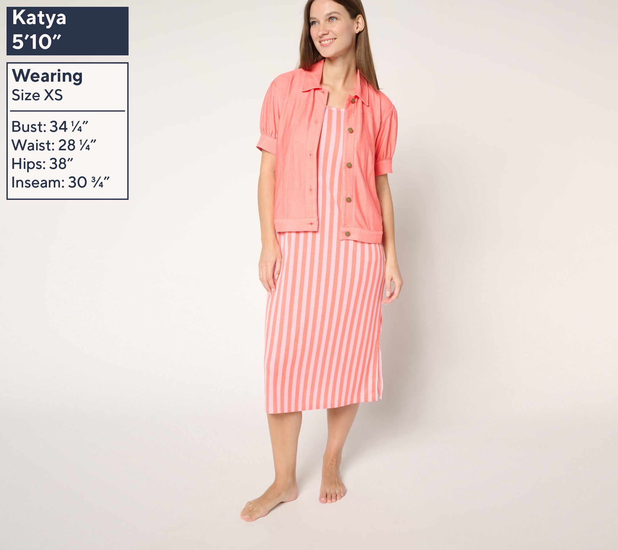 MUK LUKS Stretch Faux Denim Topper & Rib Knit Lounge Dress - QVC.com