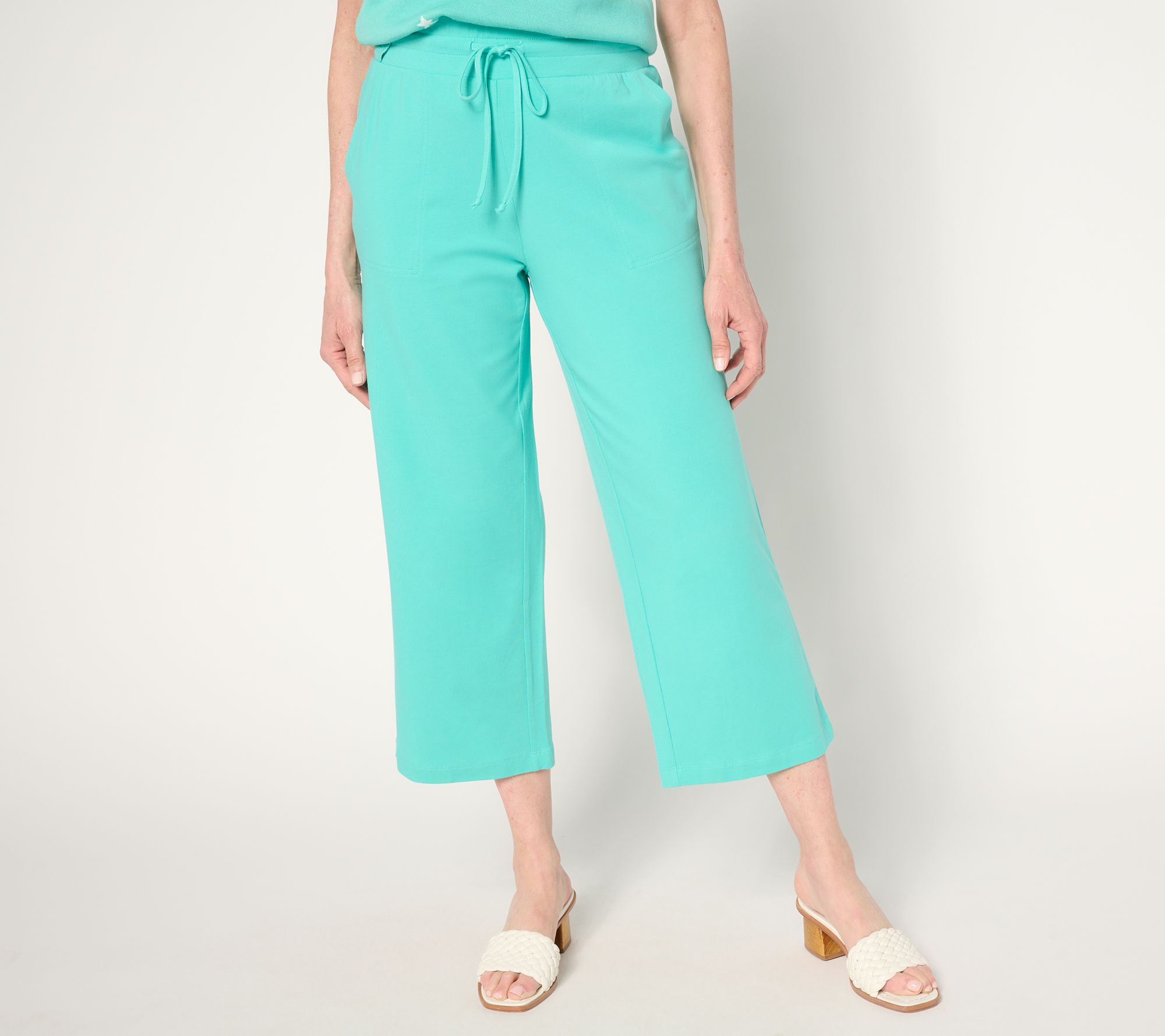 Belle by Kim Gravel Regular TripleLuxe Knit Cropped Pants