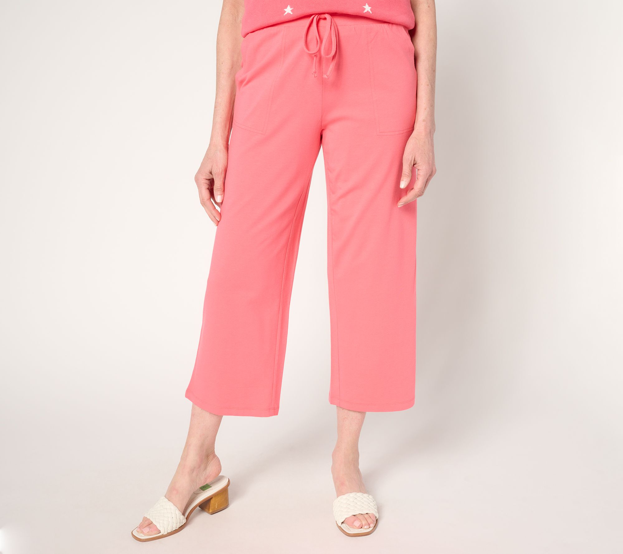 Belle by Kim Gravel Regular TripleLuxe Knit Cropped Pants