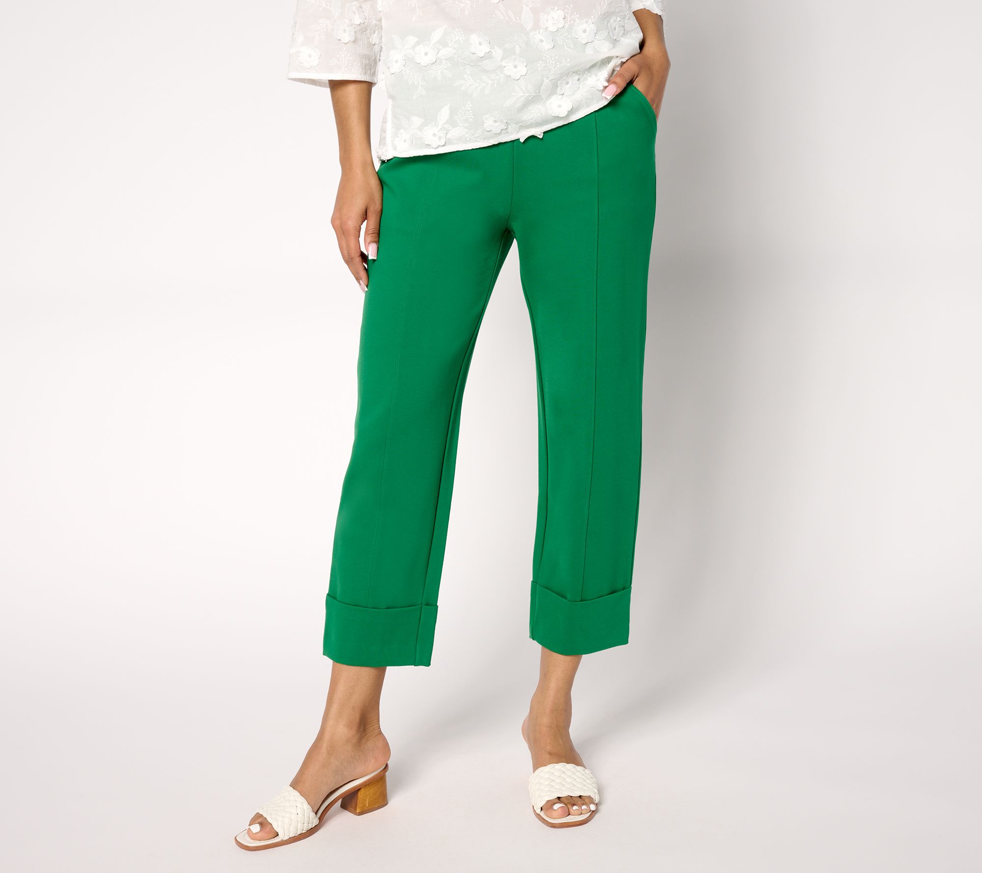 Isaac Mizrahi Live! Petite Sublime Stretch Ponte Crop Pants