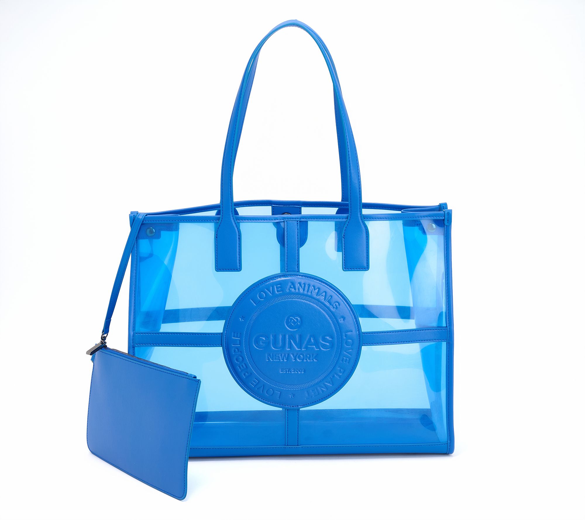 Gunas New York Clear Tote with Pouch with Pouch
